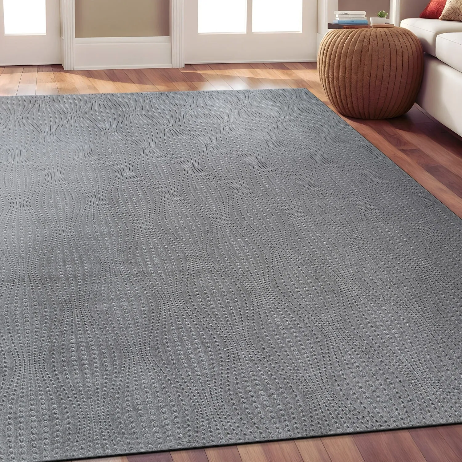 Beverly Rug Serenity Solid Modern Non Slip Soft Indoor Area Rug