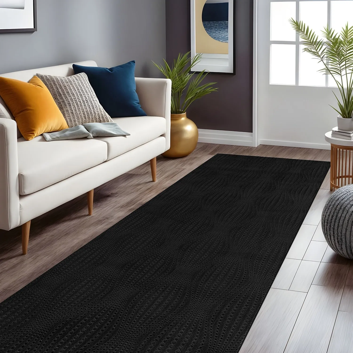 Beverly Rug Serenity Solid Modern Non Slip Soft Indoor Area Rug