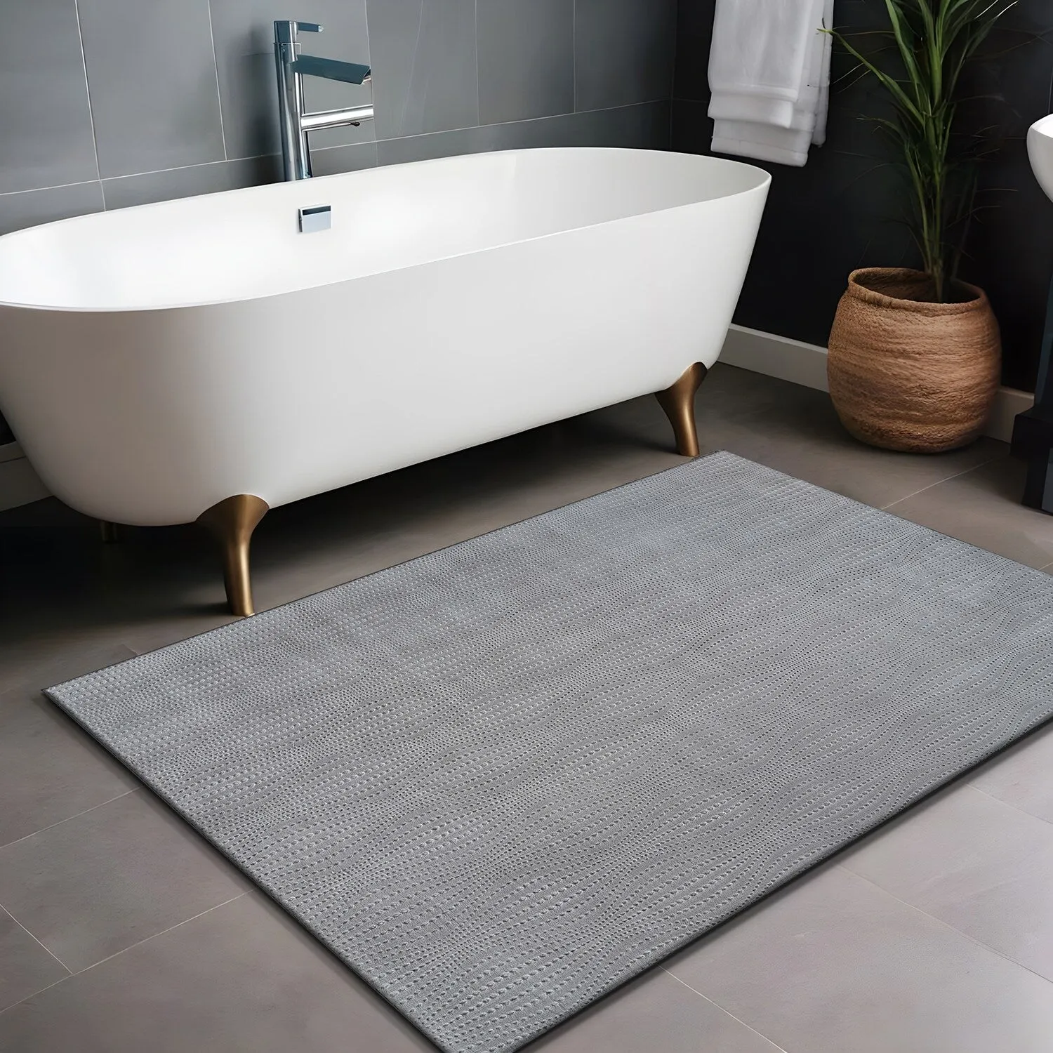 Beverly Rug Serenity Solid Modern Non Slip Soft Indoor Area Rug