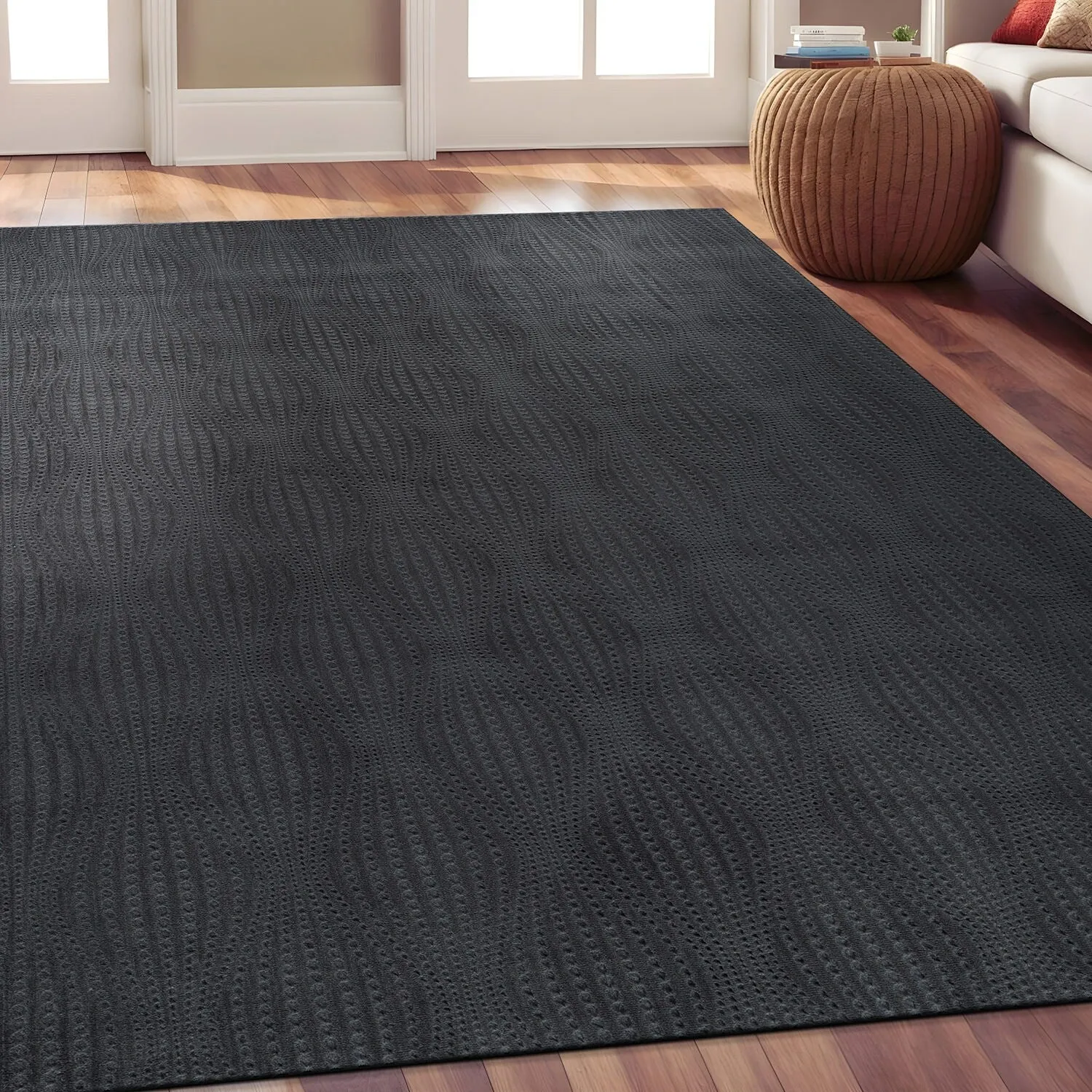 Beverly Rug Serenity Solid Modern Non Slip Soft Indoor Area Rug