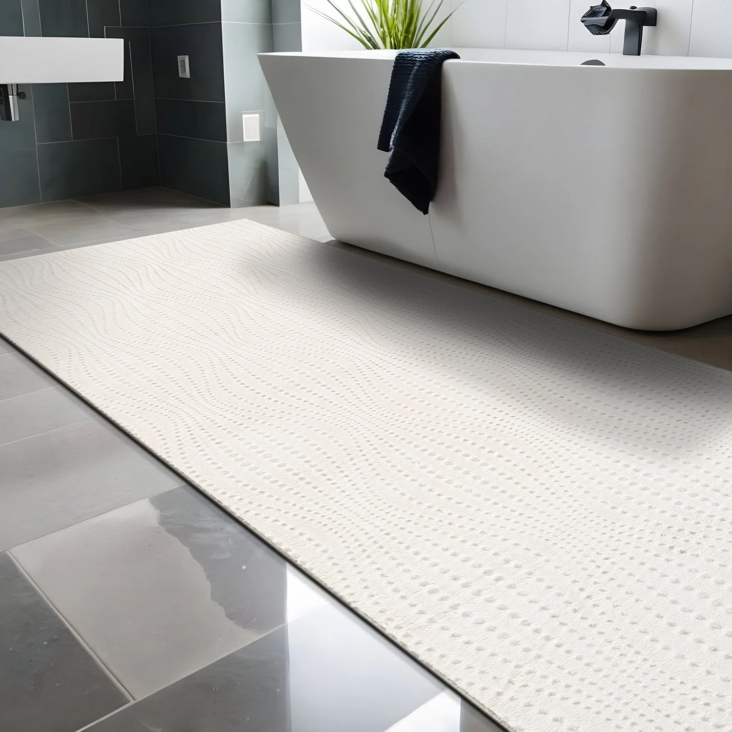 Beverly Rug Serenity Solid Modern Non Slip Soft Indoor Area Rug