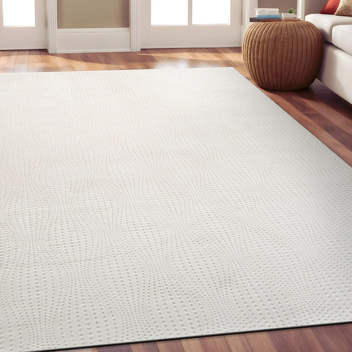 Beverly Rug Serenity Solid Modern Non Slip Soft Indoor Area Rug