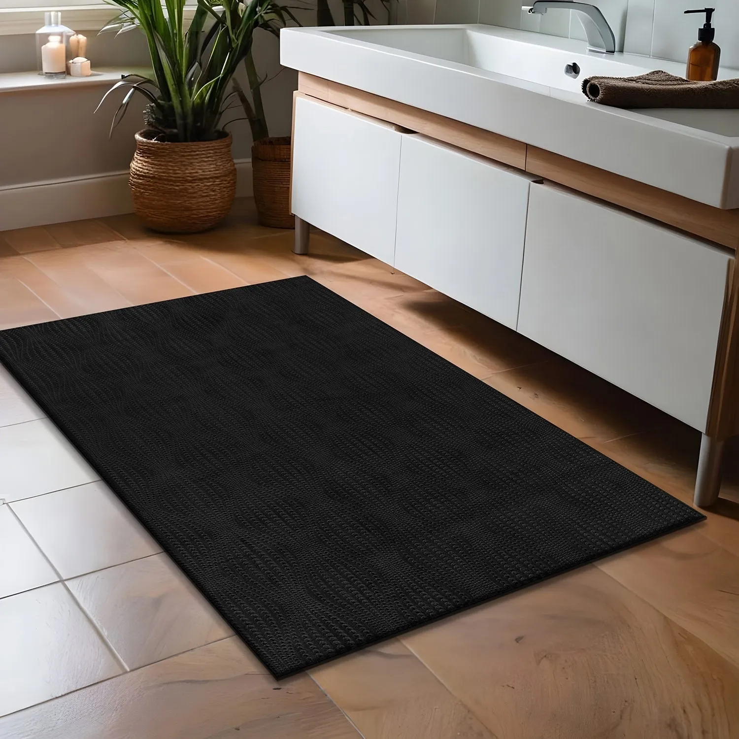 Beverly Rug Serenity Solid Modern Non Slip Soft Indoor Area Rug