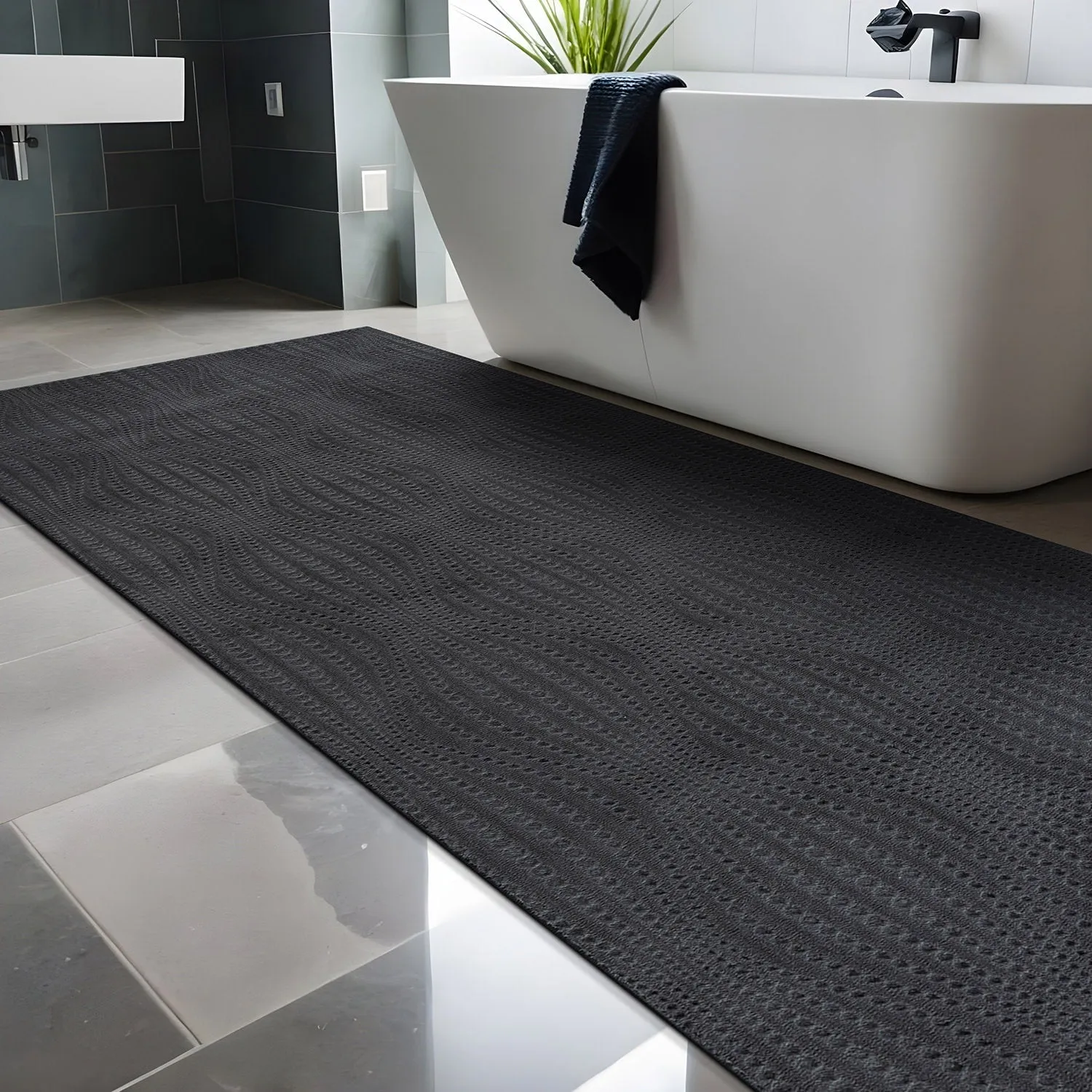 Beverly Rug Serenity Solid Modern Non Slip Soft Indoor Area Rug