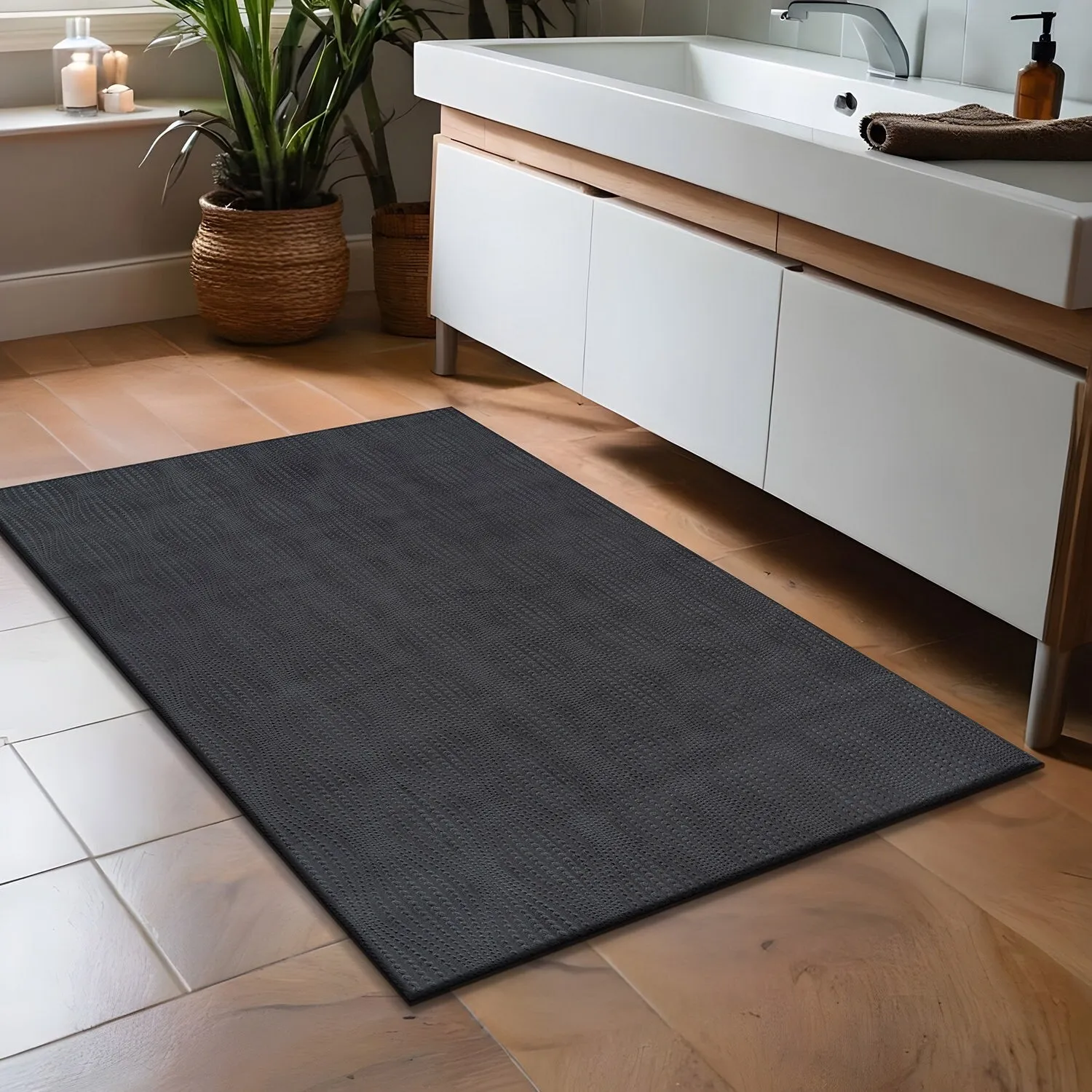 Beverly Rug Serenity Solid Modern Non Slip Soft Indoor Area Rug