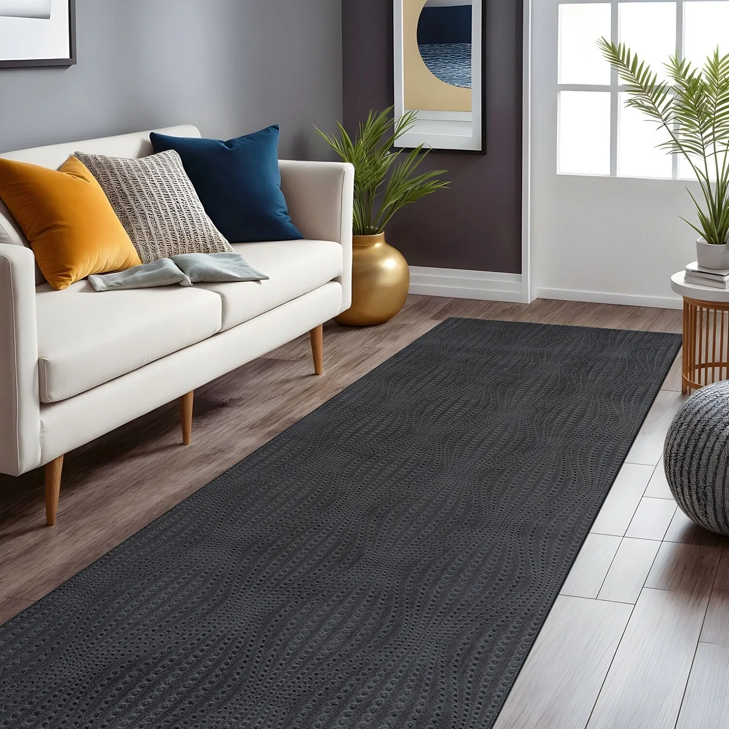 Beverly Rug Serenity Solid Modern Non Slip Soft Indoor Area Rug