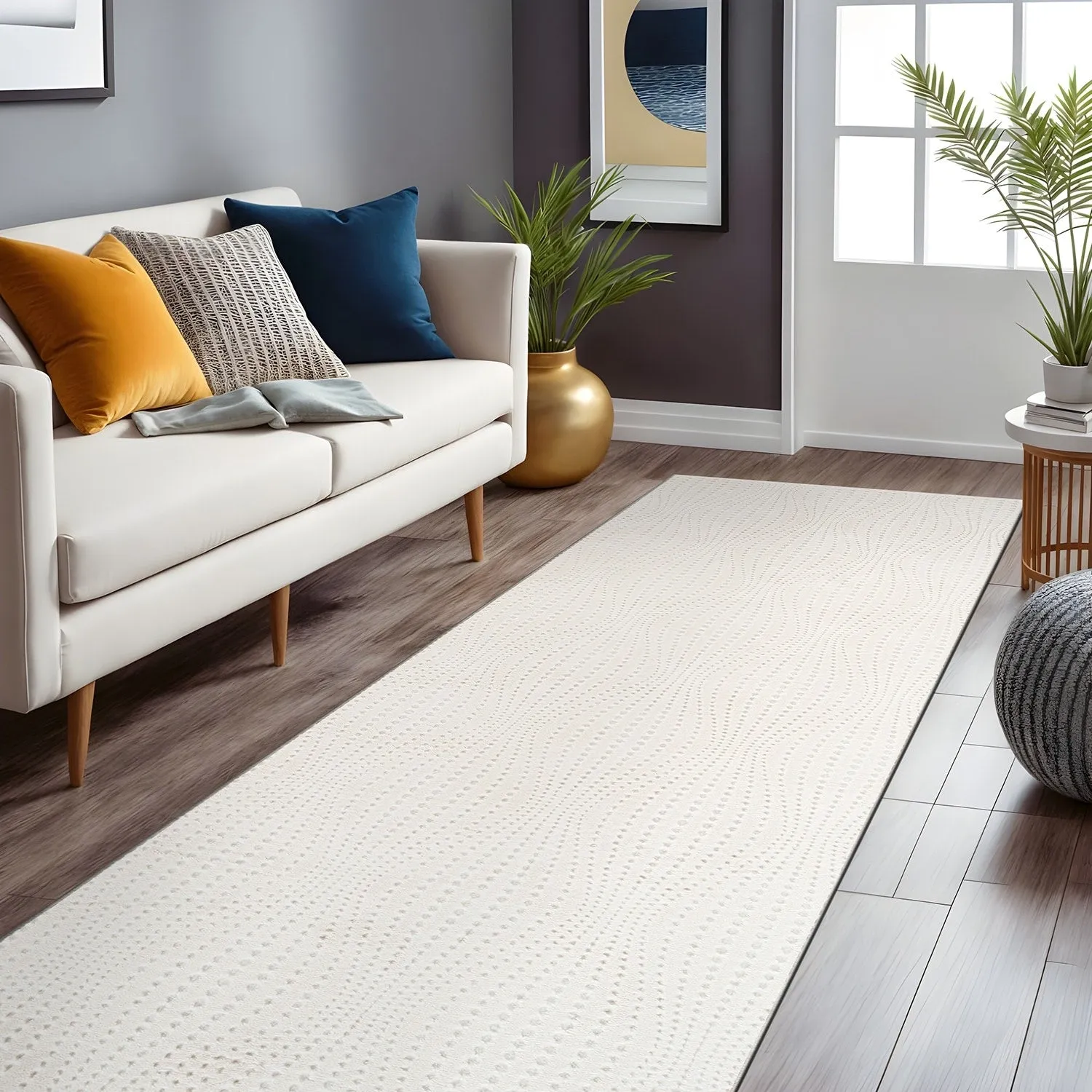 Beverly Rug Serenity Solid Modern Non Slip Soft Indoor Area Rug