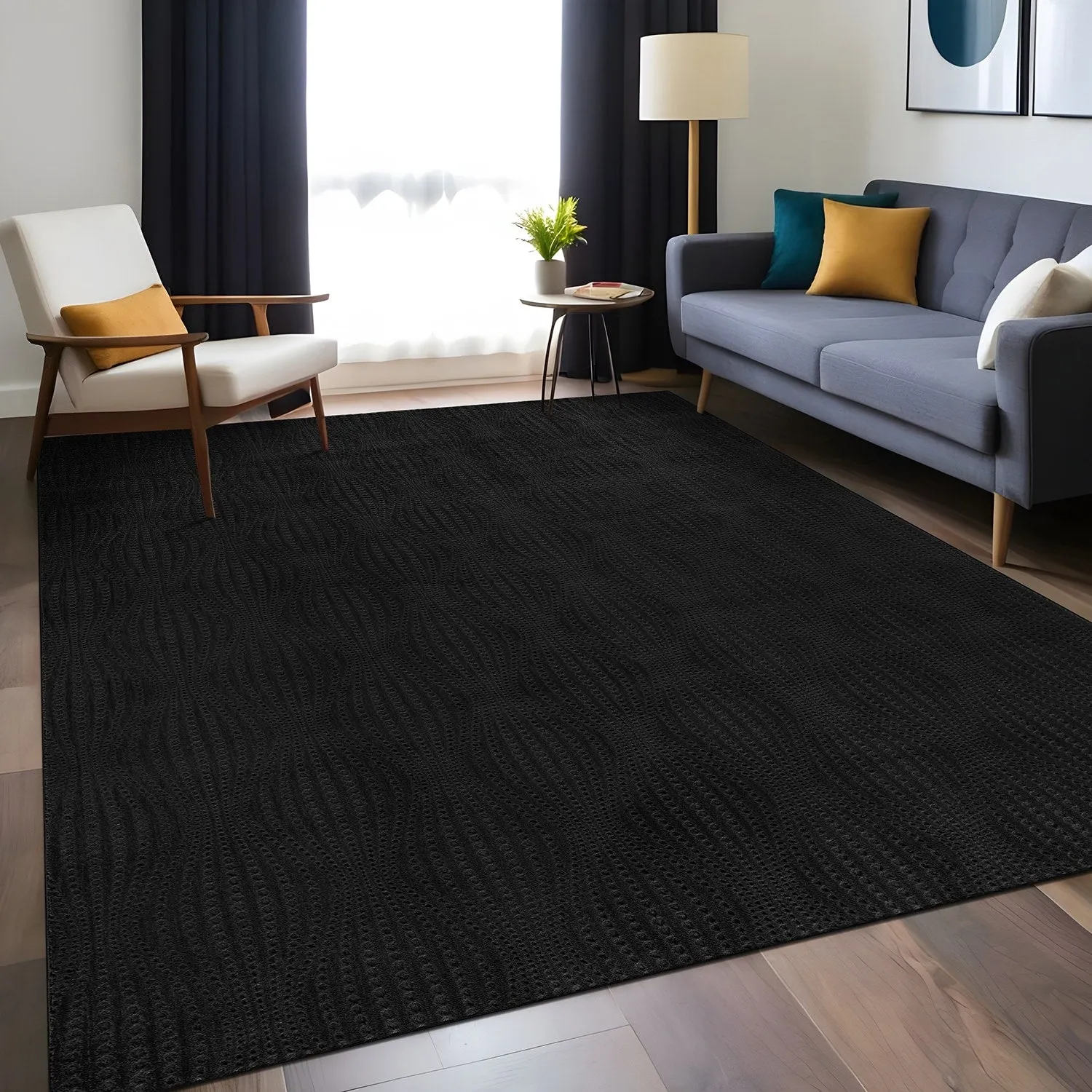 Beverly Rug Serenity Solid Modern Non Slip Soft Indoor Area Rug