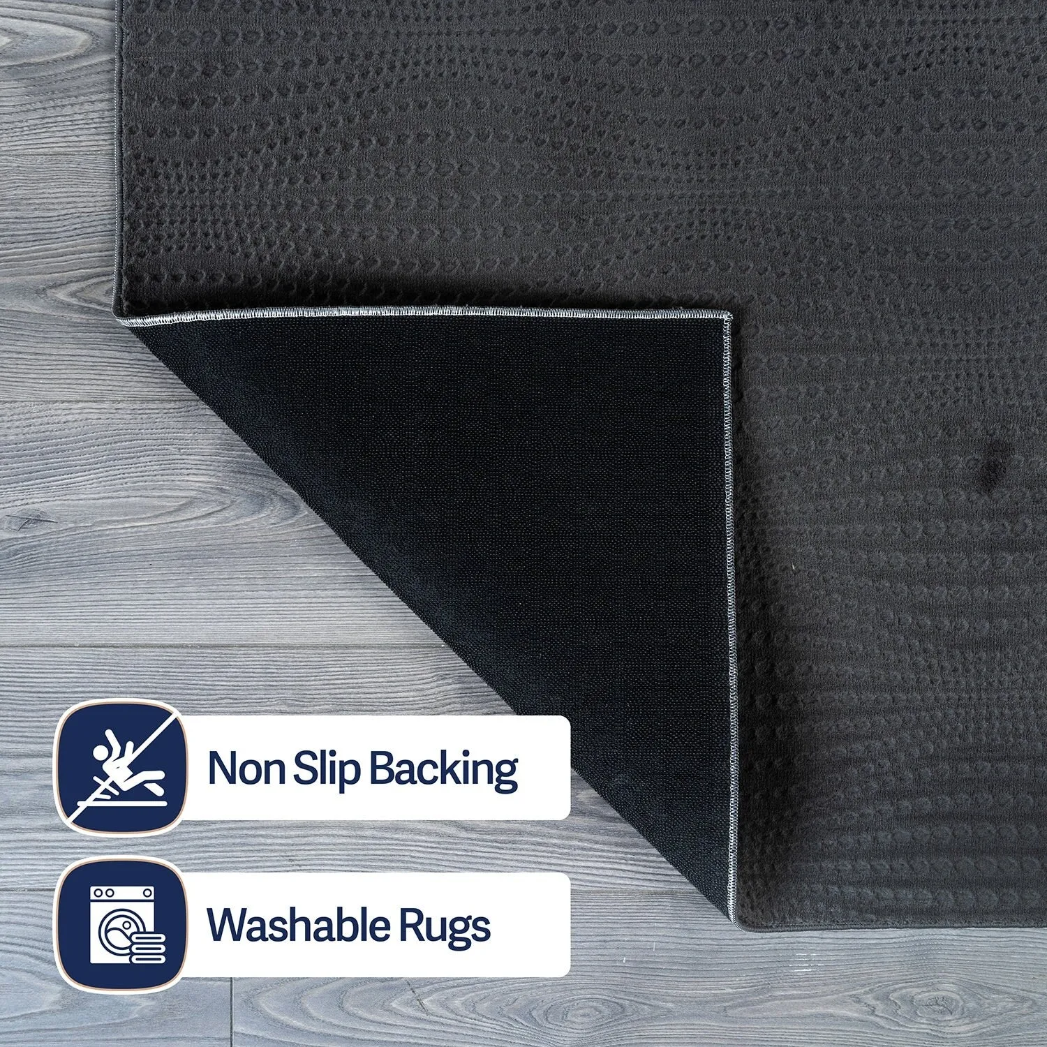 Beverly Rug Serenity Solid Modern Non Slip Soft Indoor Area Rug