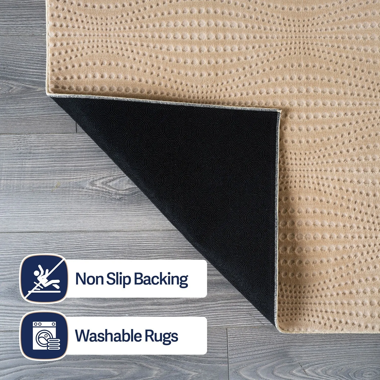 Beverly Rug Serenity Solid Modern Non Slip Soft Indoor Area Rug