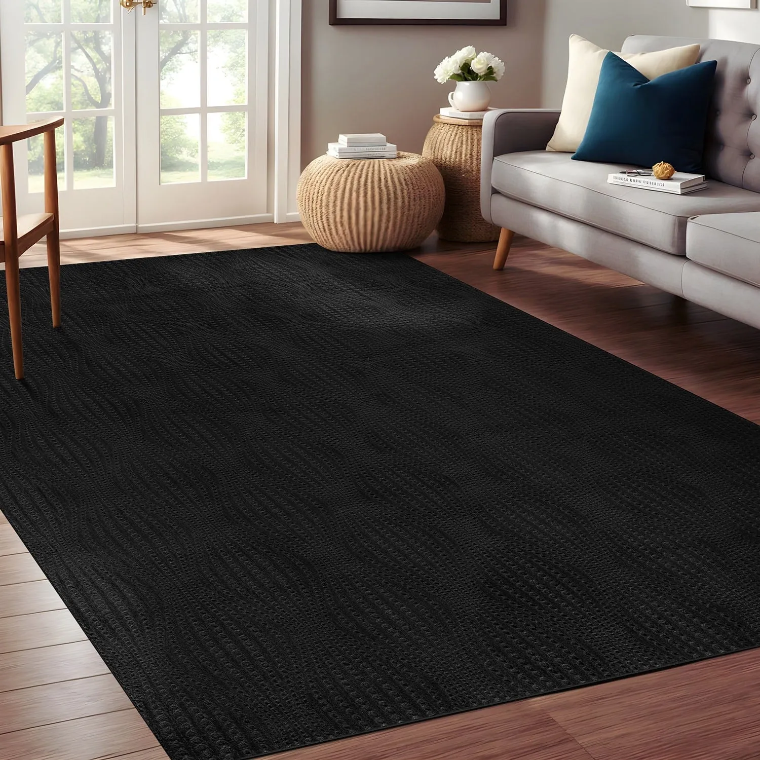 Beverly Rug Serenity Solid Modern Non Slip Soft Indoor Area Rug