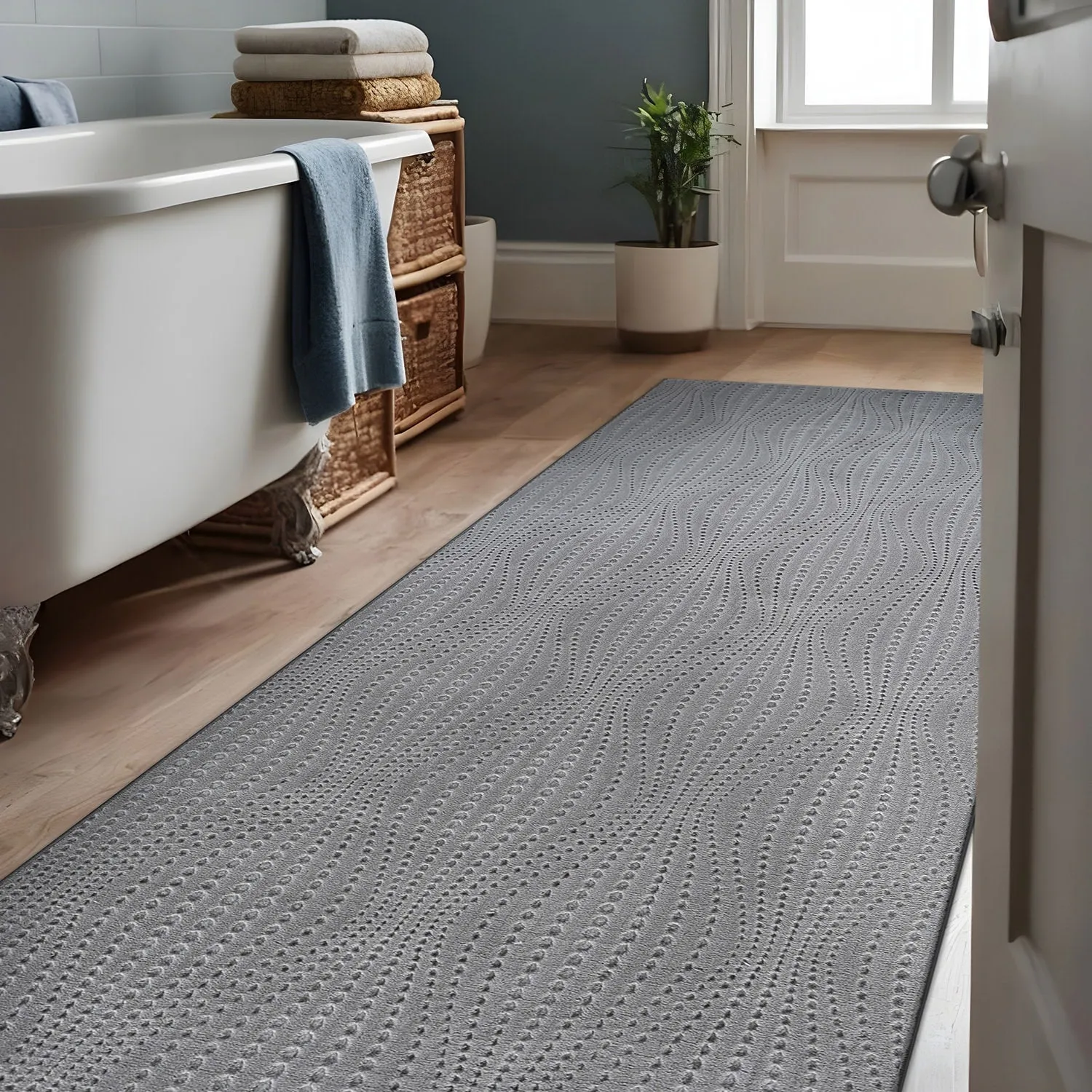 Beverly Rug Serenity Solid Modern Non Slip Soft Indoor Area Rug