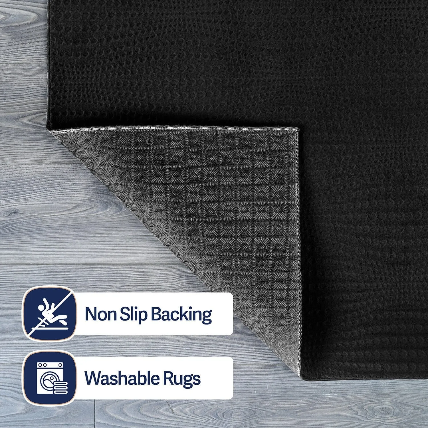 Beverly Rug Serenity Solid Modern Non Slip Soft Indoor Area Rug