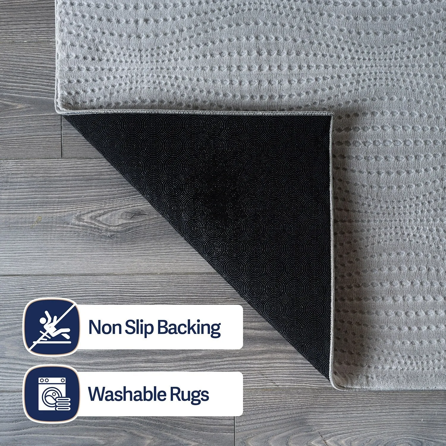 Beverly Rug Serenity Solid Modern Non Slip Soft Indoor Area Rug