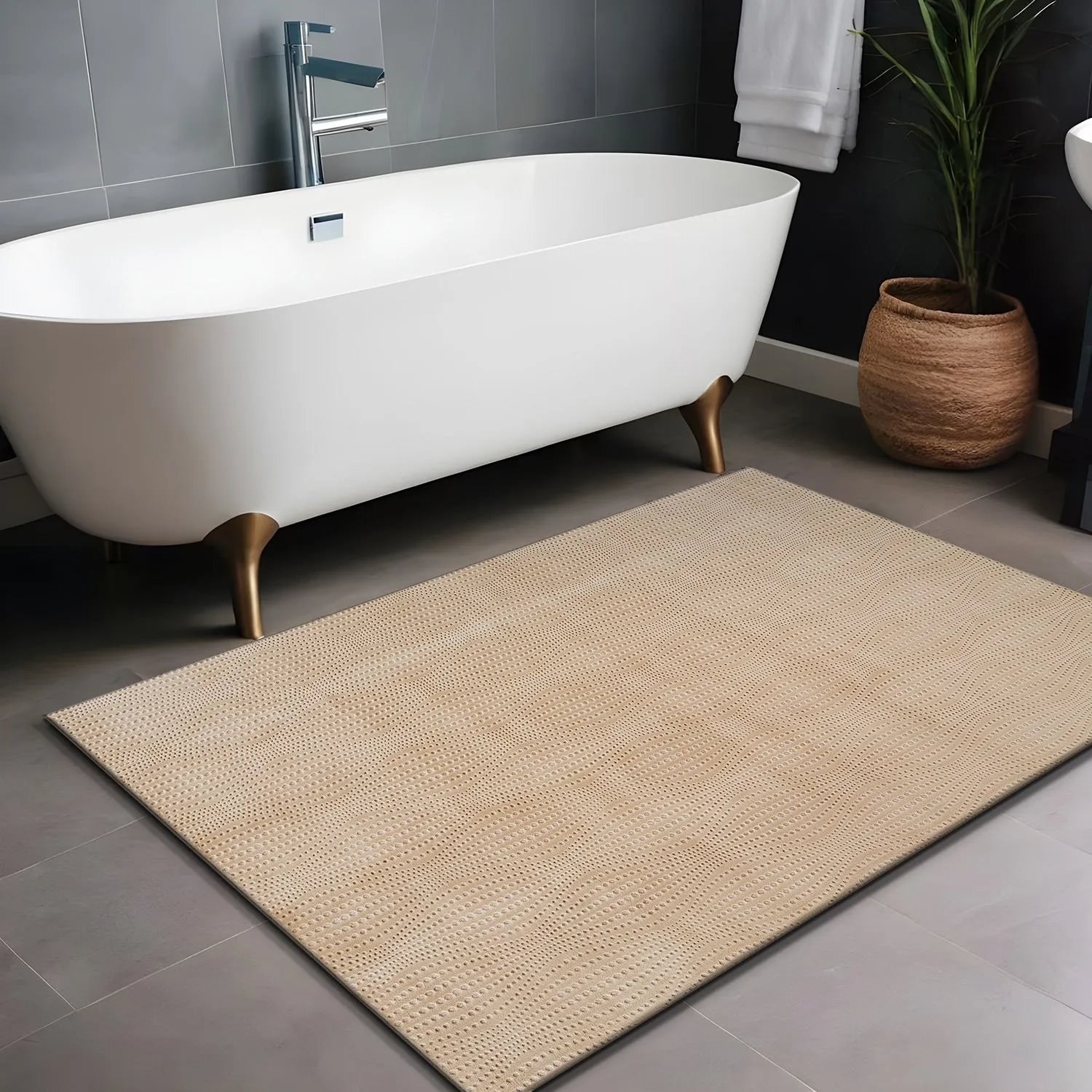 Beverly Rug Serenity Solid Modern Non Slip Soft Indoor Area Rug