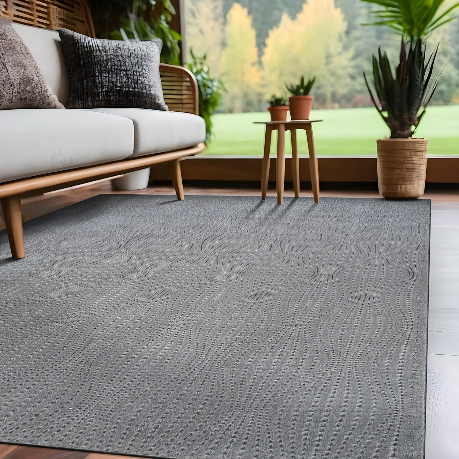 Beverly Rug Serenity Solid Modern Non Slip Soft Indoor Area Rug