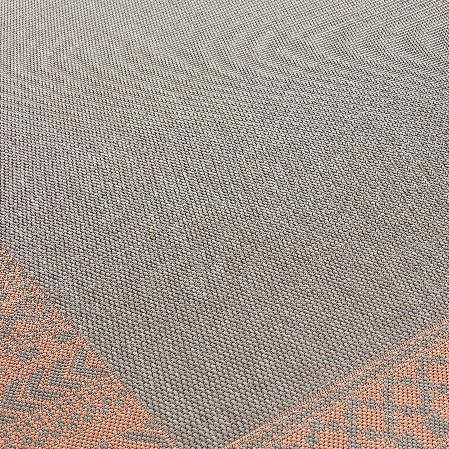 Bohemian Bordered Indoor/Outdoor Flatweave Waterproof Backyard Patio Area Rug