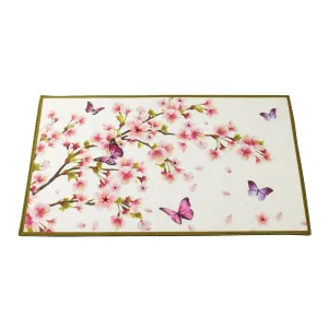 Butterfly Cherry Blossom Skid-Resistant Accent Rug - 12.750 x 9.000 x 3.750