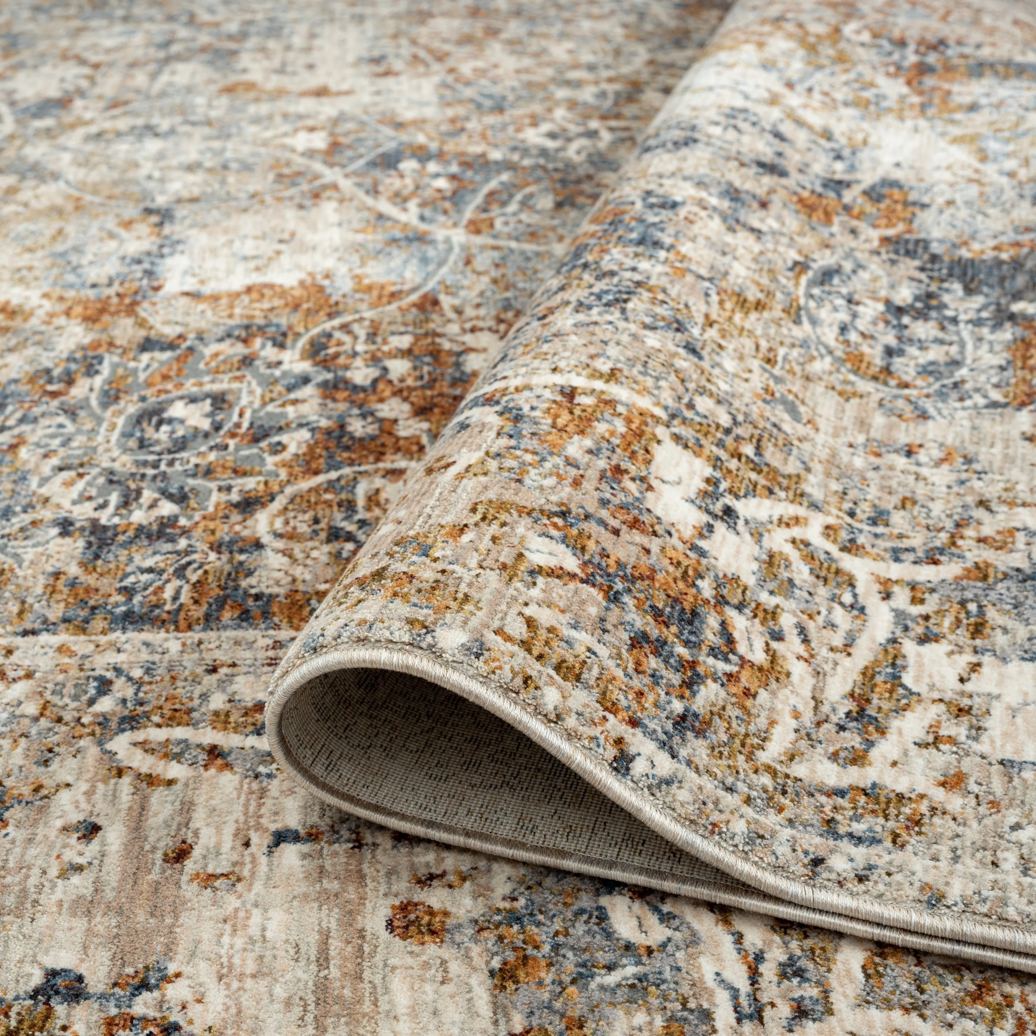 Camilla Indigo/Rust Tones Area Rug