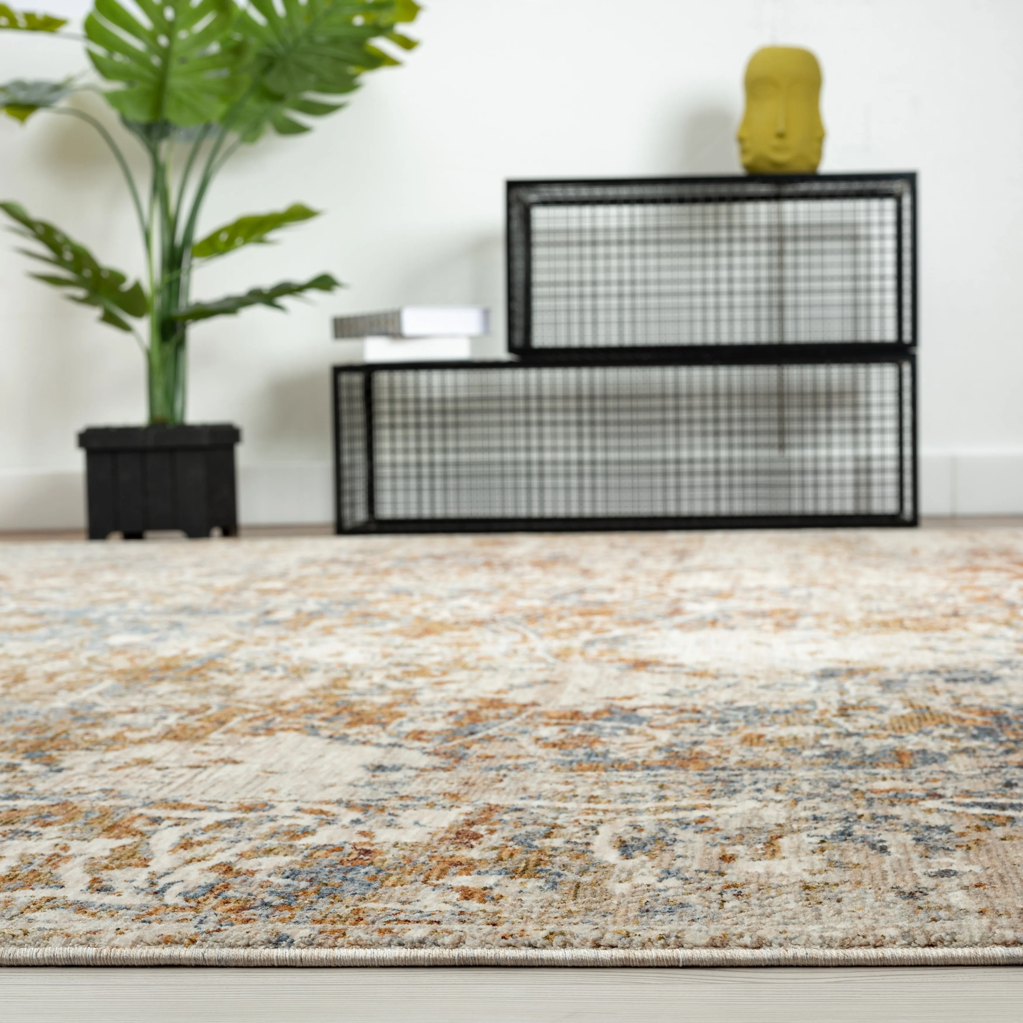Camilla Indigo/Rust Tones Area Rug