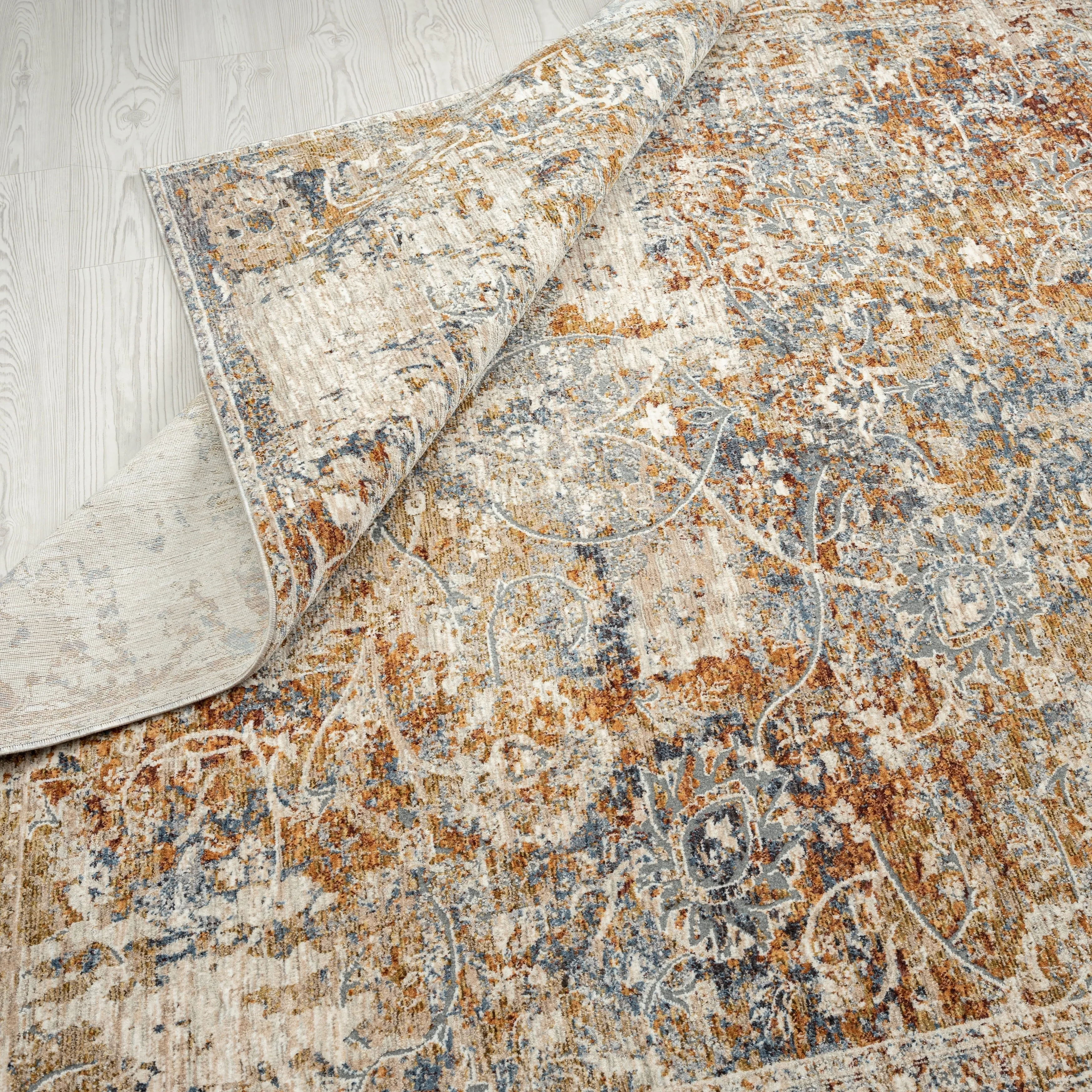 Camilla Indigo/Rust Tones Area Rug