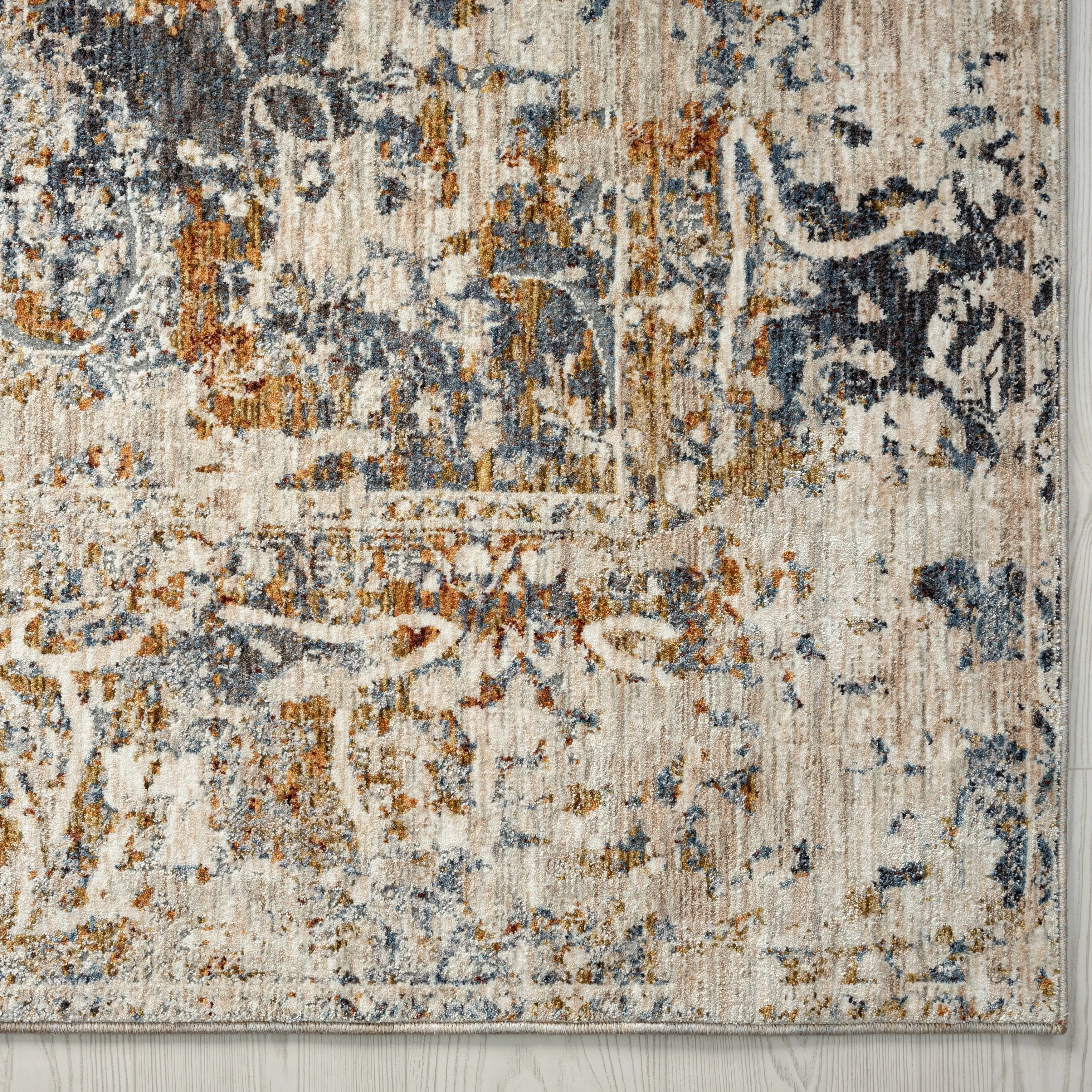 Camilla Indigo/Rust Tones Area Rug