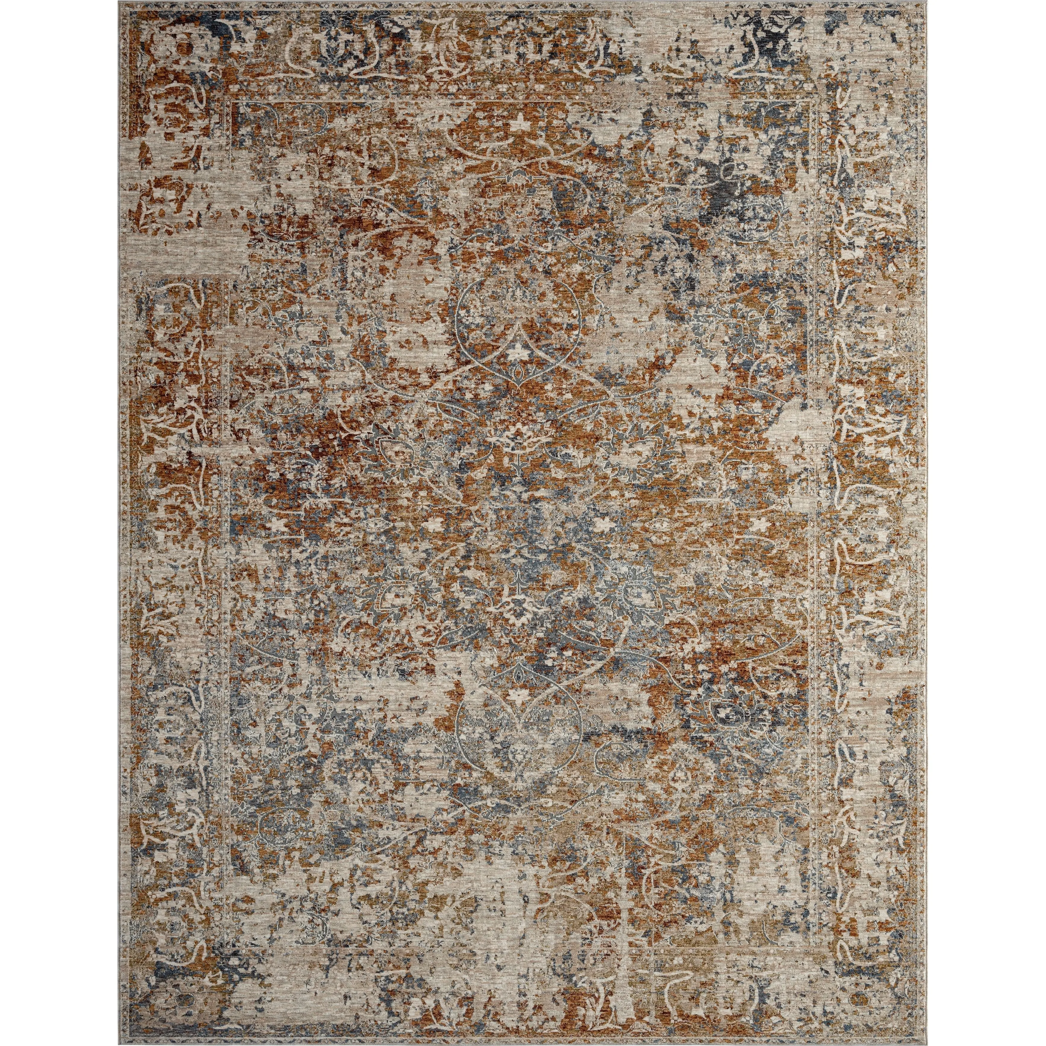 Camilla Indigo/Rust Tones Area Rug