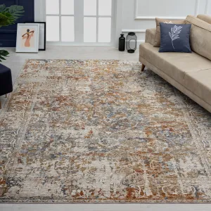 Camilla Indigo/Rust Tones Area Rug