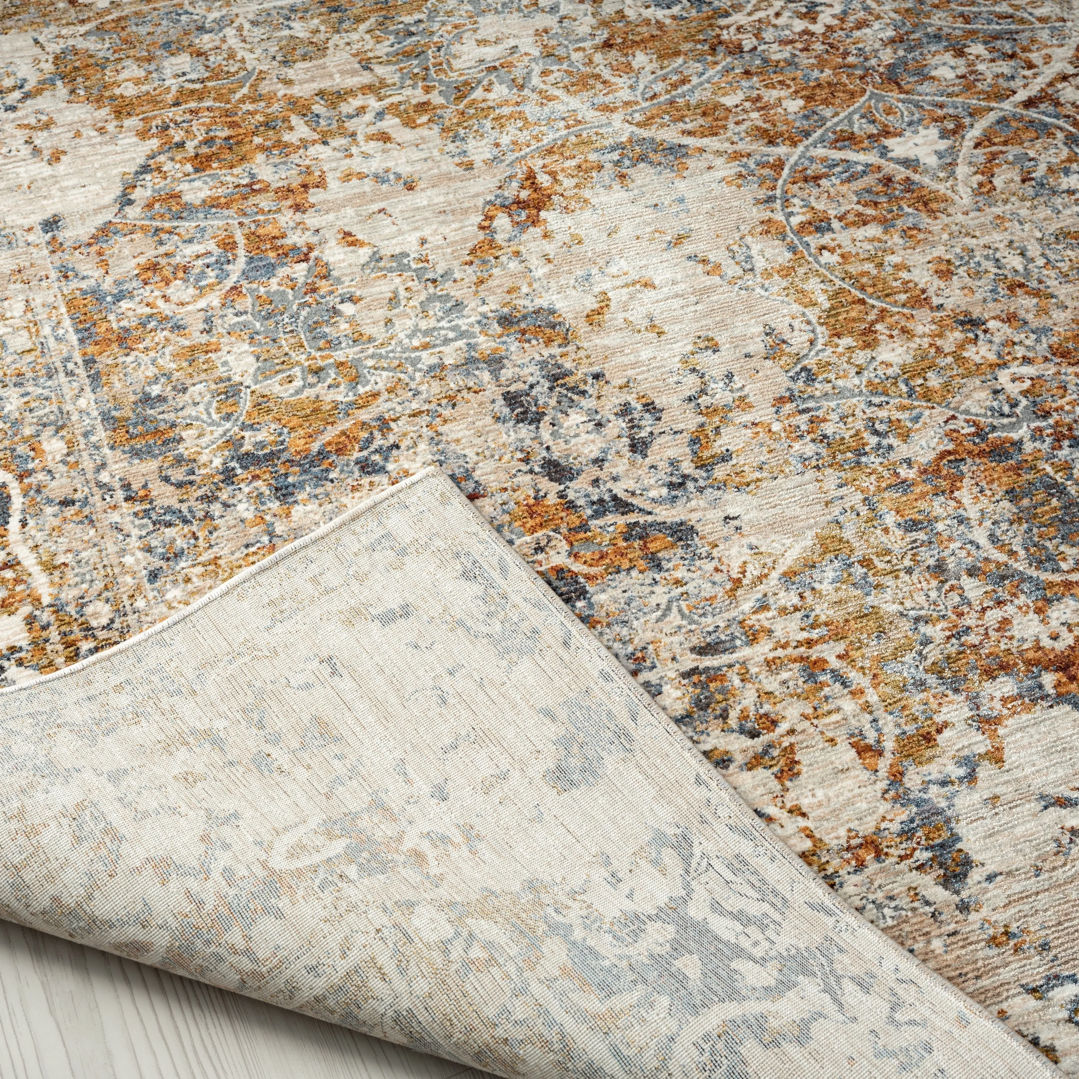 Camilla Indigo/Rust Tones Area Rug