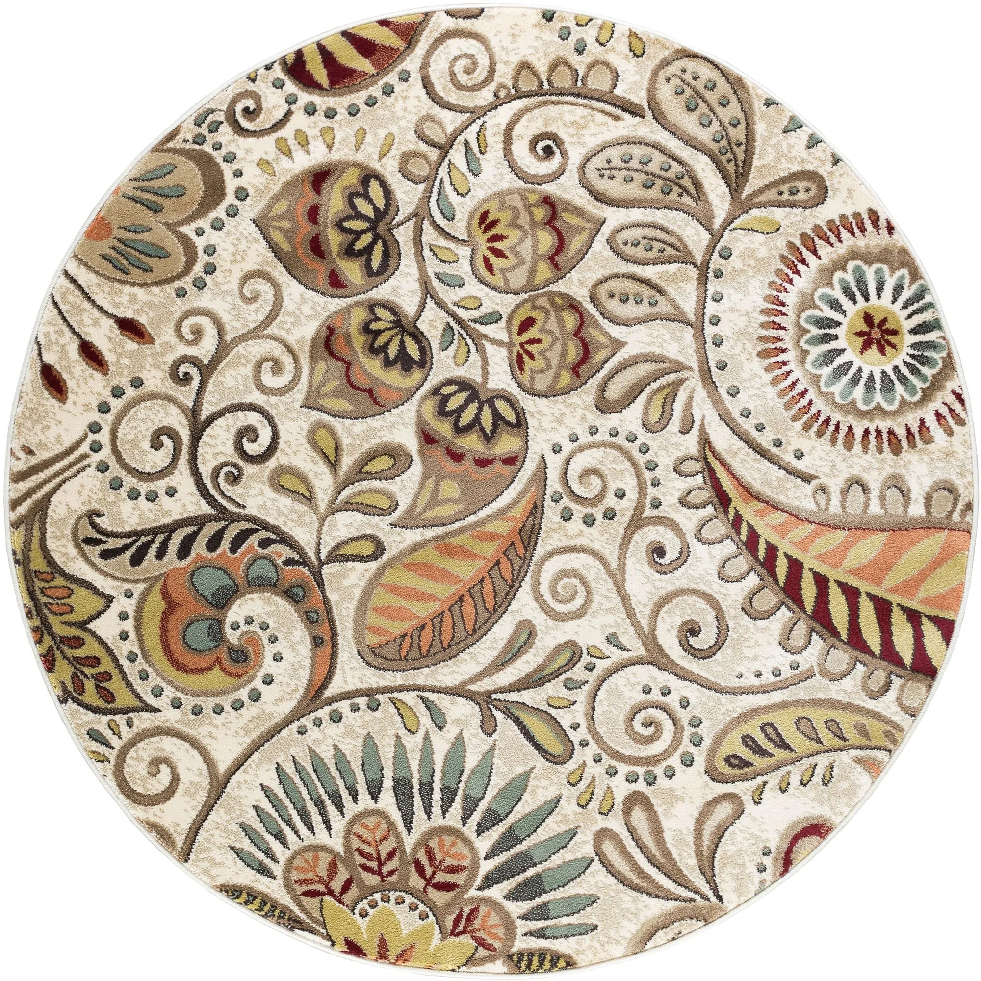 Caprice Mid-Century Modern Floral Indoor Area Rug
