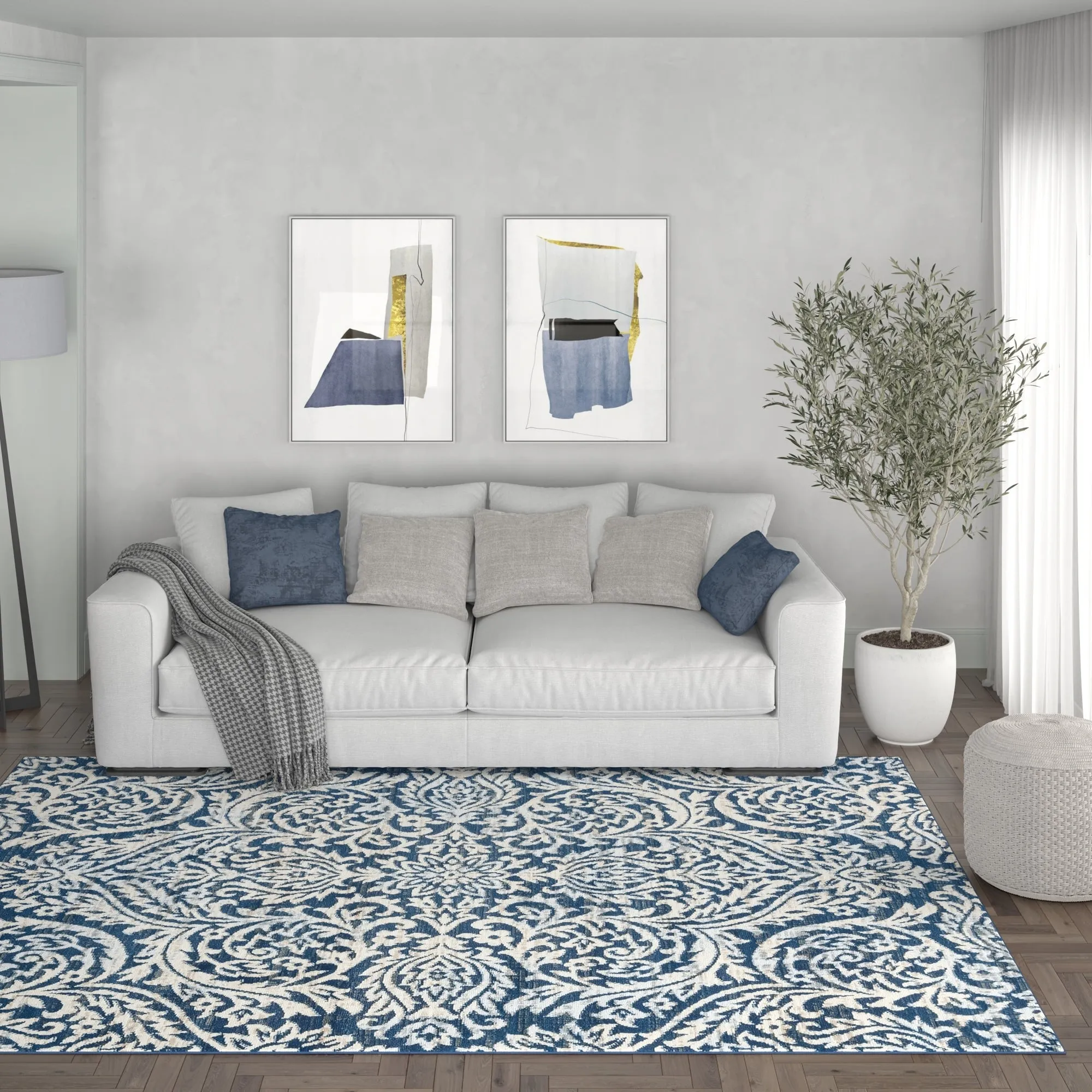 Carrington Farmhouse Floral & Botanical Indoor Area Rug