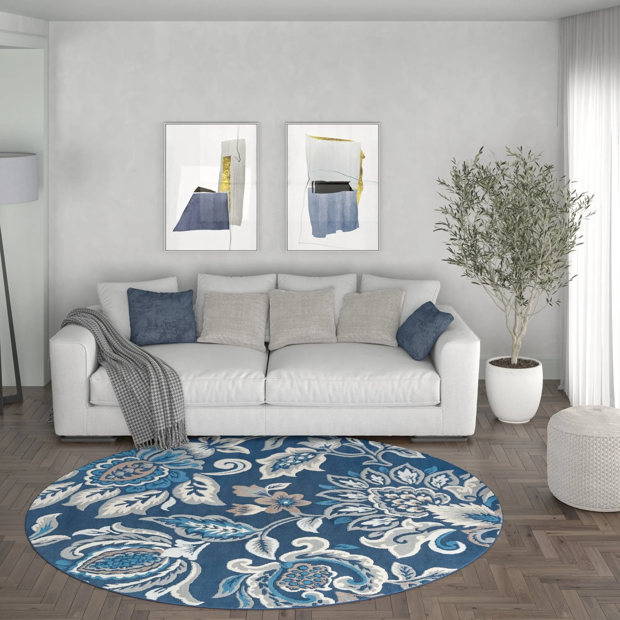 Carrington Farmhouse Floral & Botanical Indoor Area Rug