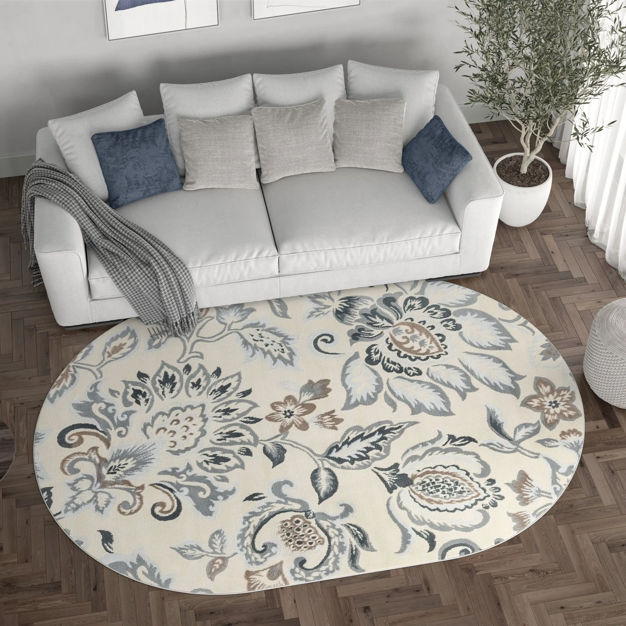 Carrington Farmhouse Floral & Botanical Indoor Area Rug