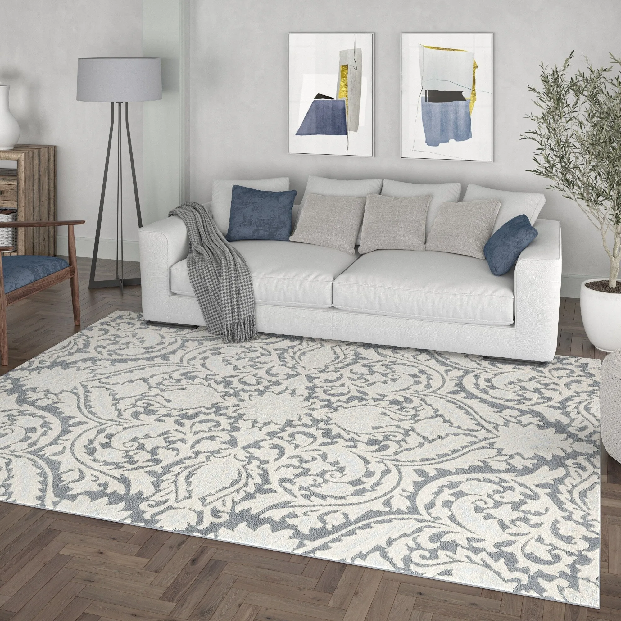 Carrington Farmhouse Floral & Botanical Indoor Area Rug