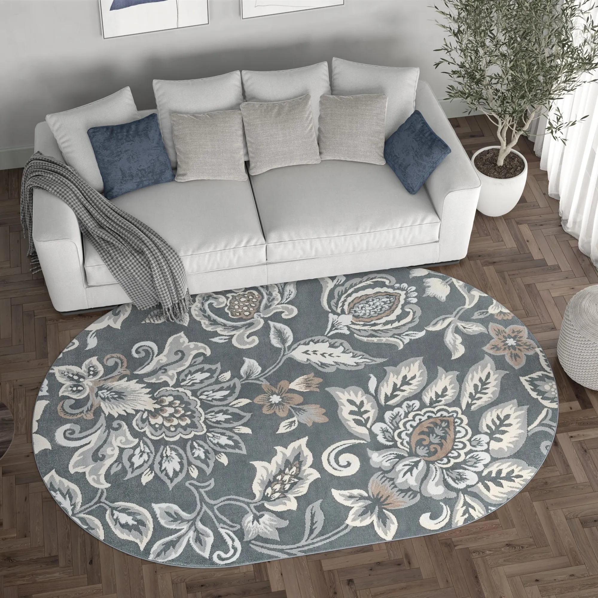 Carrington Farmhouse Floral & Botanical Indoor Area Rug