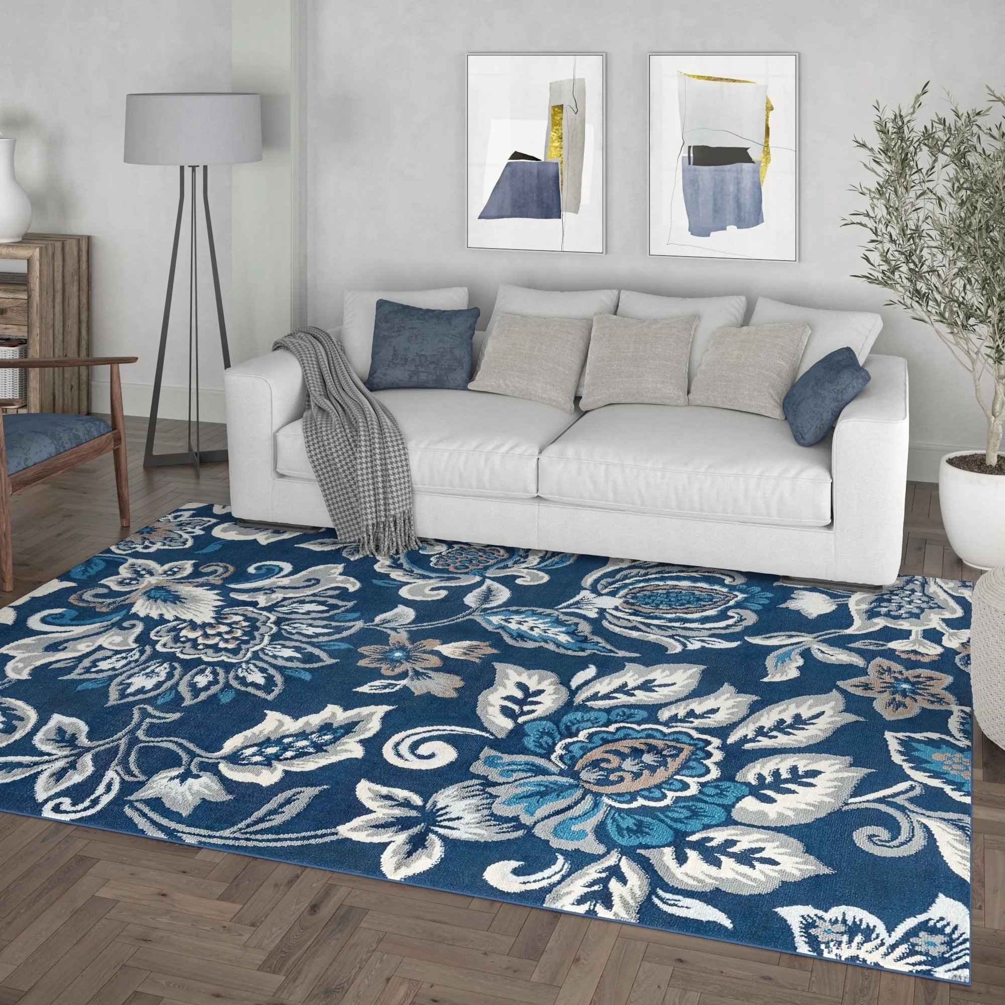 Carrington Farmhouse Floral & Botanical Indoor Area Rug