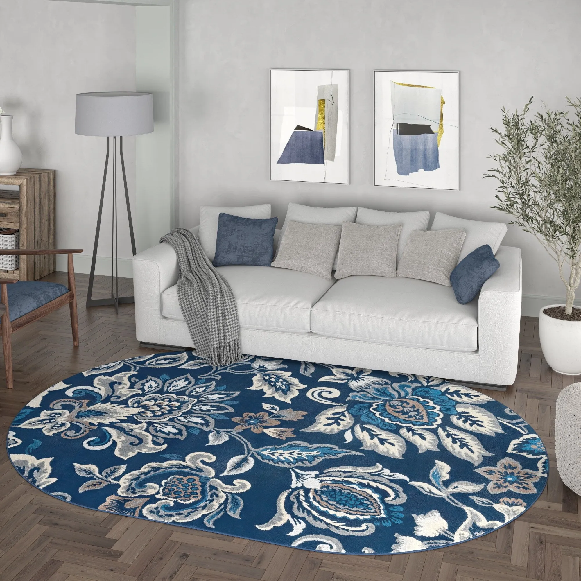 Carrington Farmhouse Floral & Botanical Indoor Area Rug