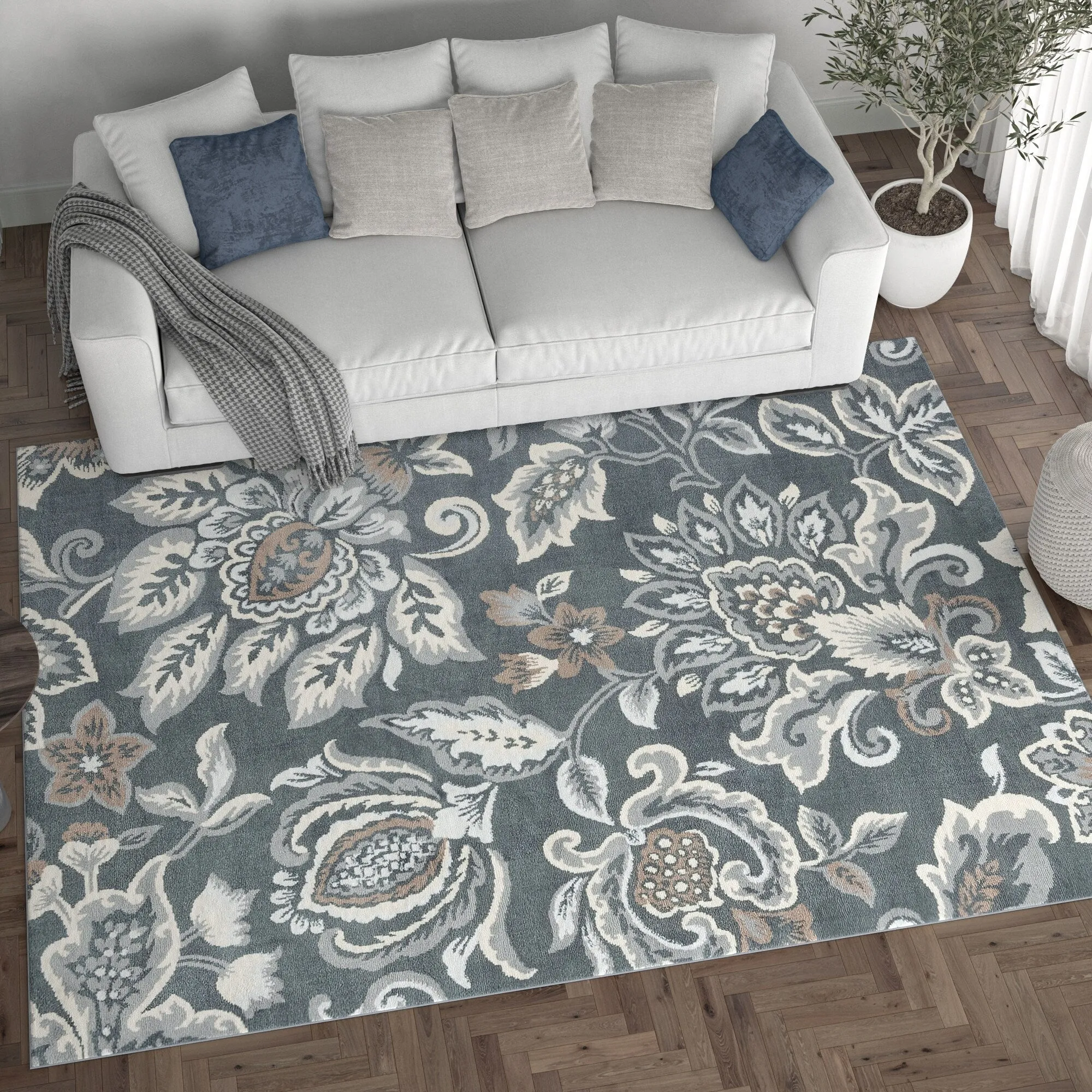 Carrington Farmhouse Floral & Botanical Indoor Area Rug