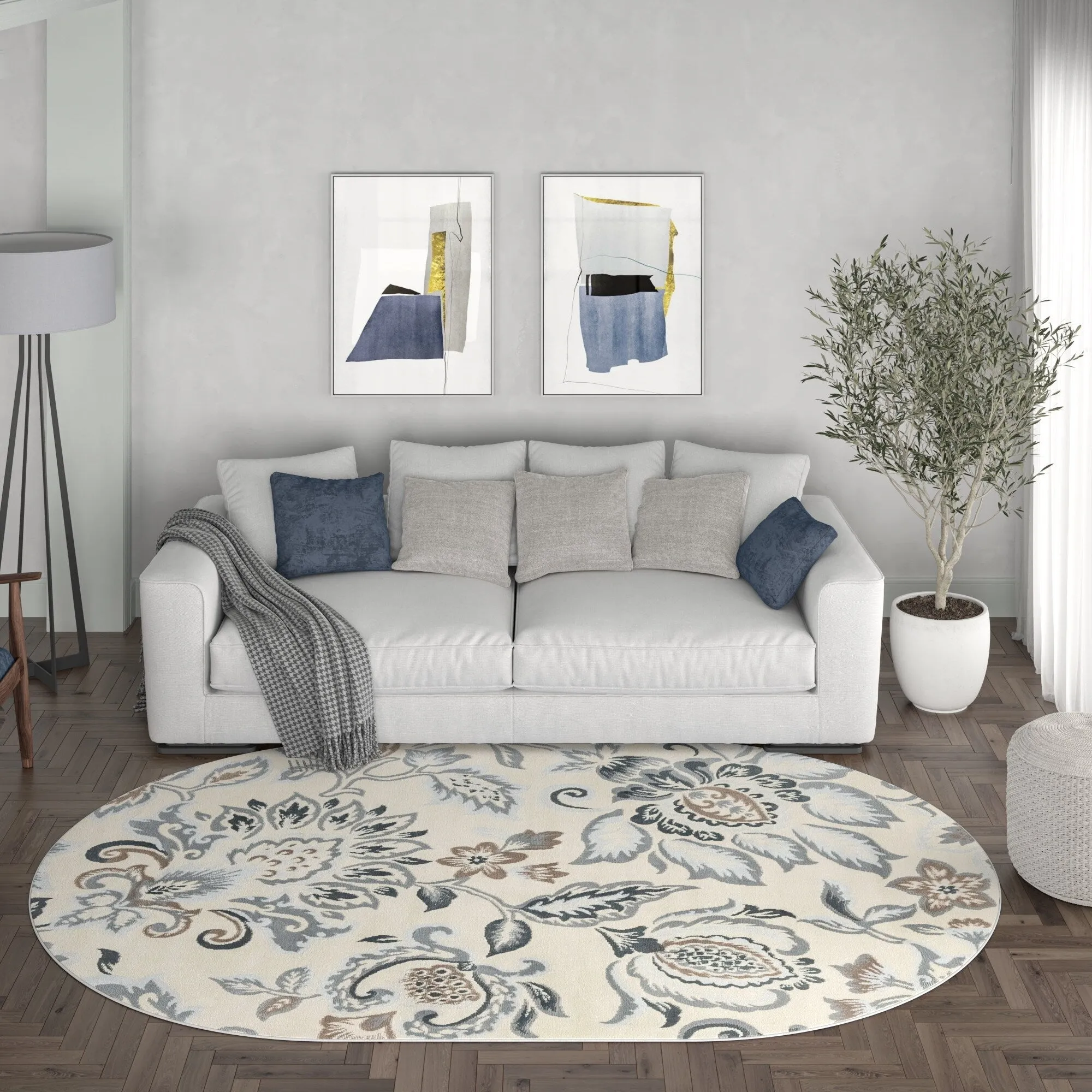 Carrington Farmhouse Floral & Botanical Indoor Area Rug