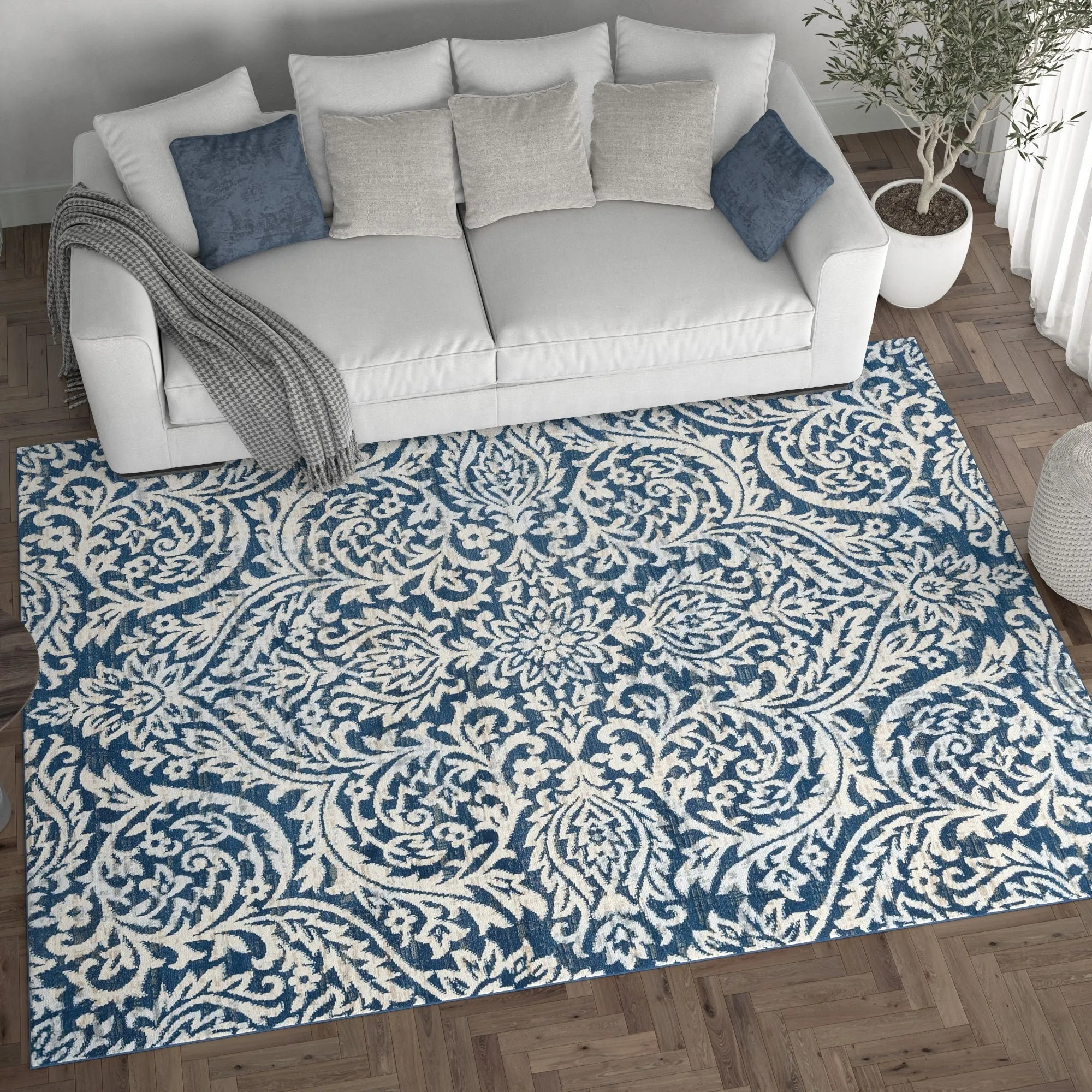 Carrington Farmhouse Floral & Botanical Indoor Area Rug