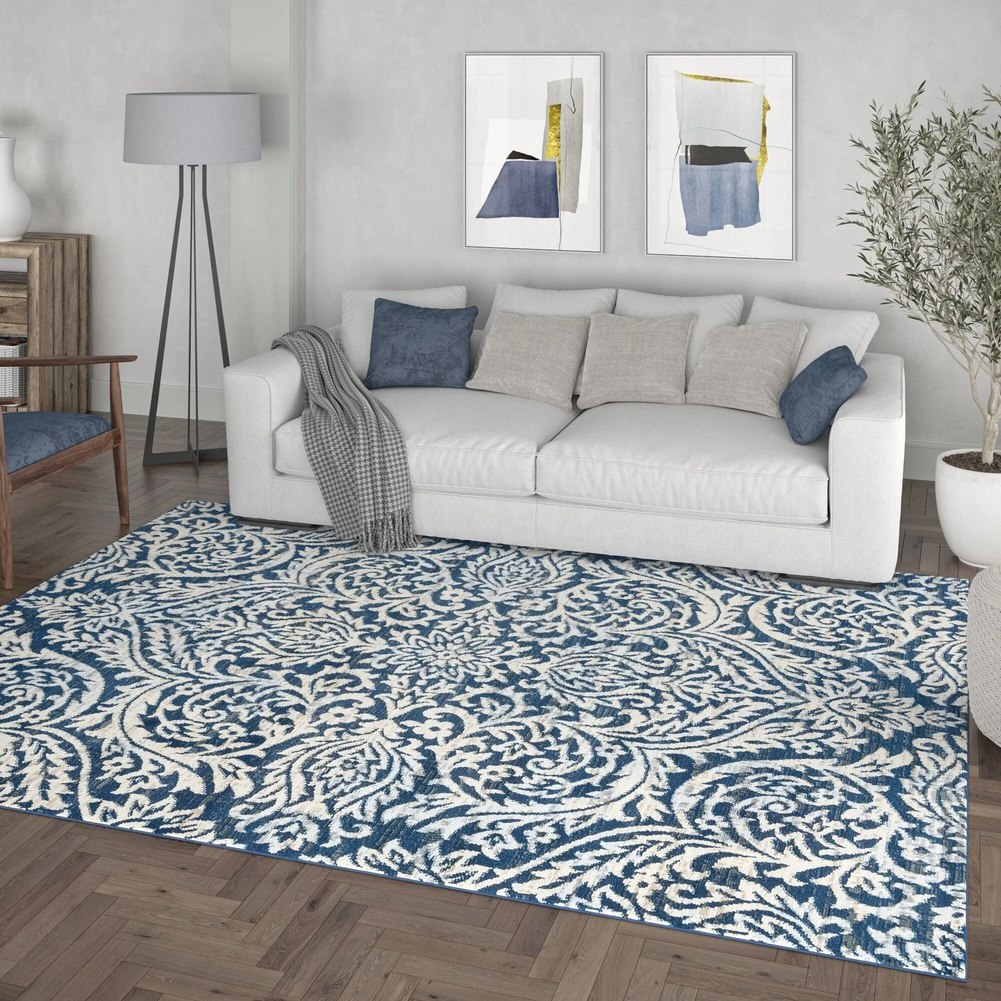 Carrington Farmhouse Floral & Botanical Indoor Area Rug