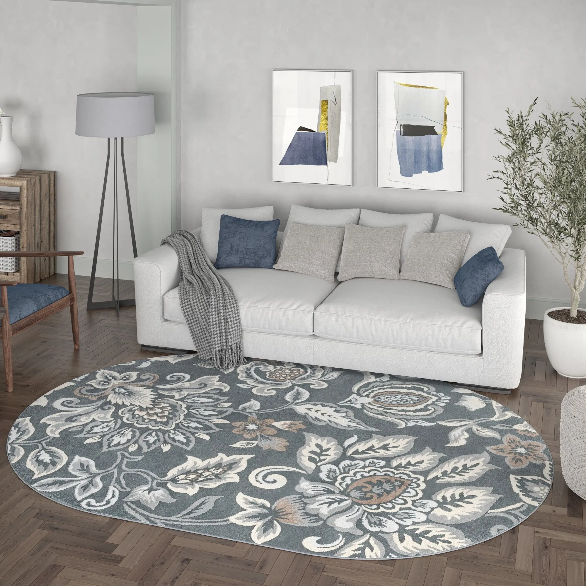 Carrington Farmhouse Floral & Botanical Indoor Area Rug