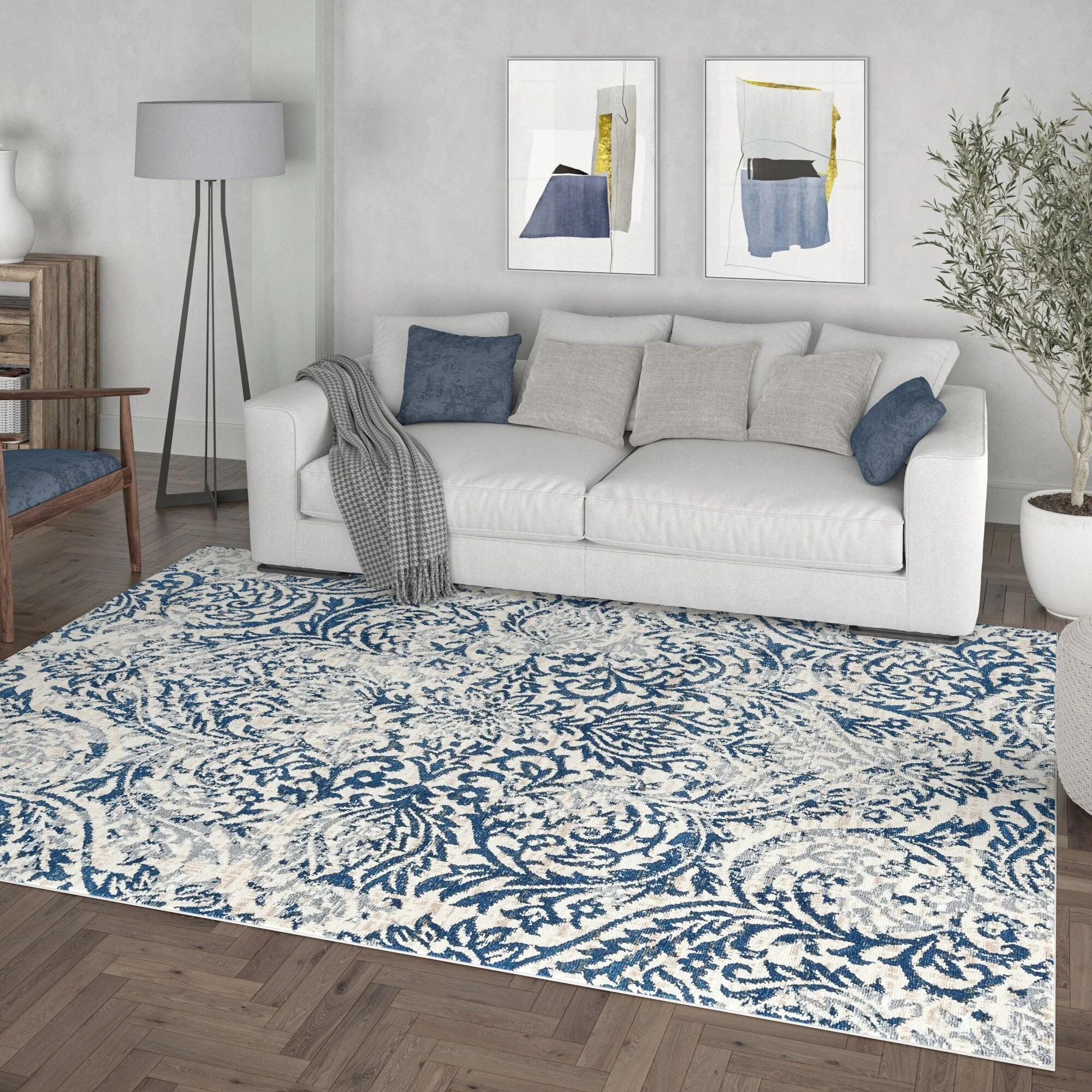 Carrington Farmhouse Floral & Botanical Indoor Area Rug