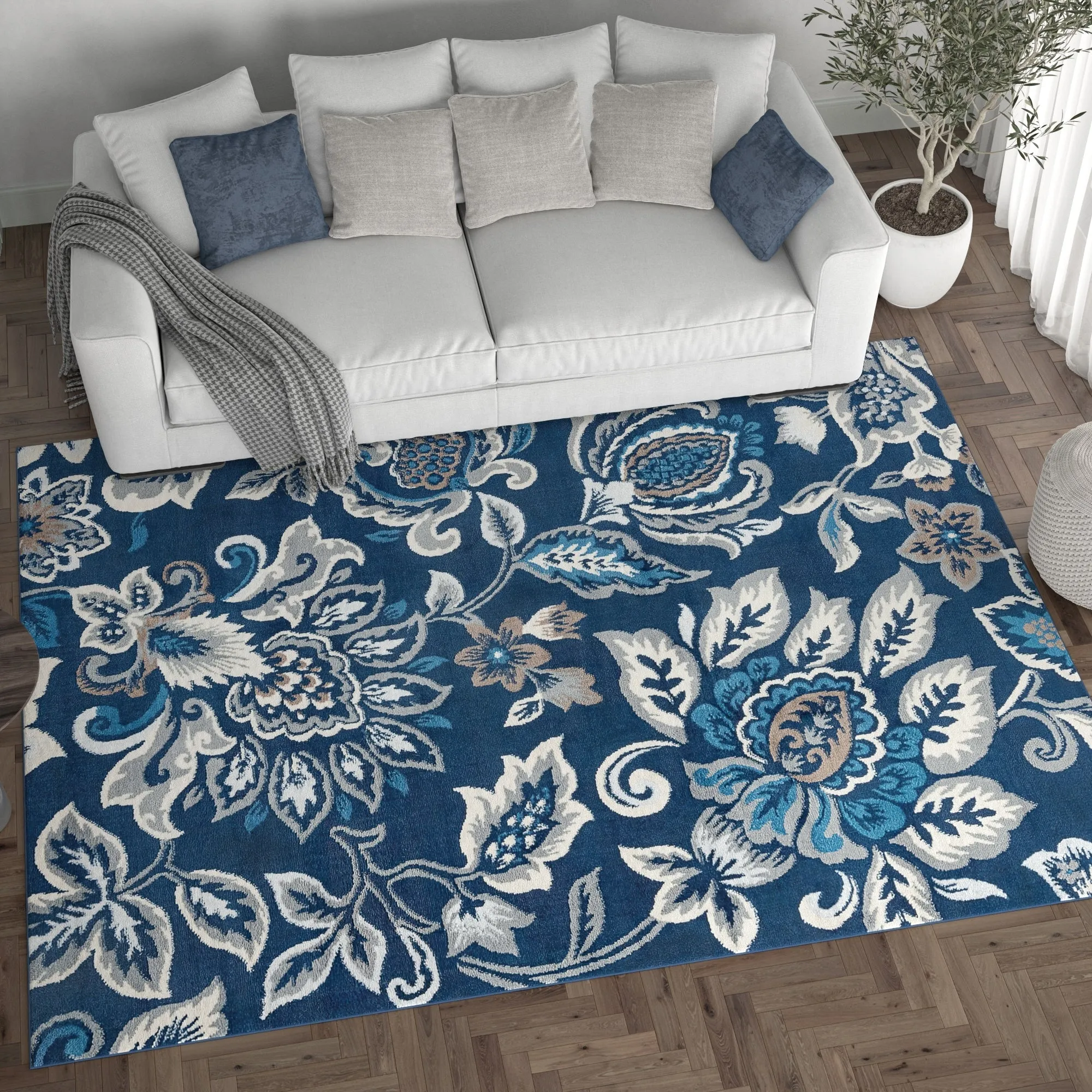 Carrington Farmhouse Floral & Botanical Indoor Area Rug