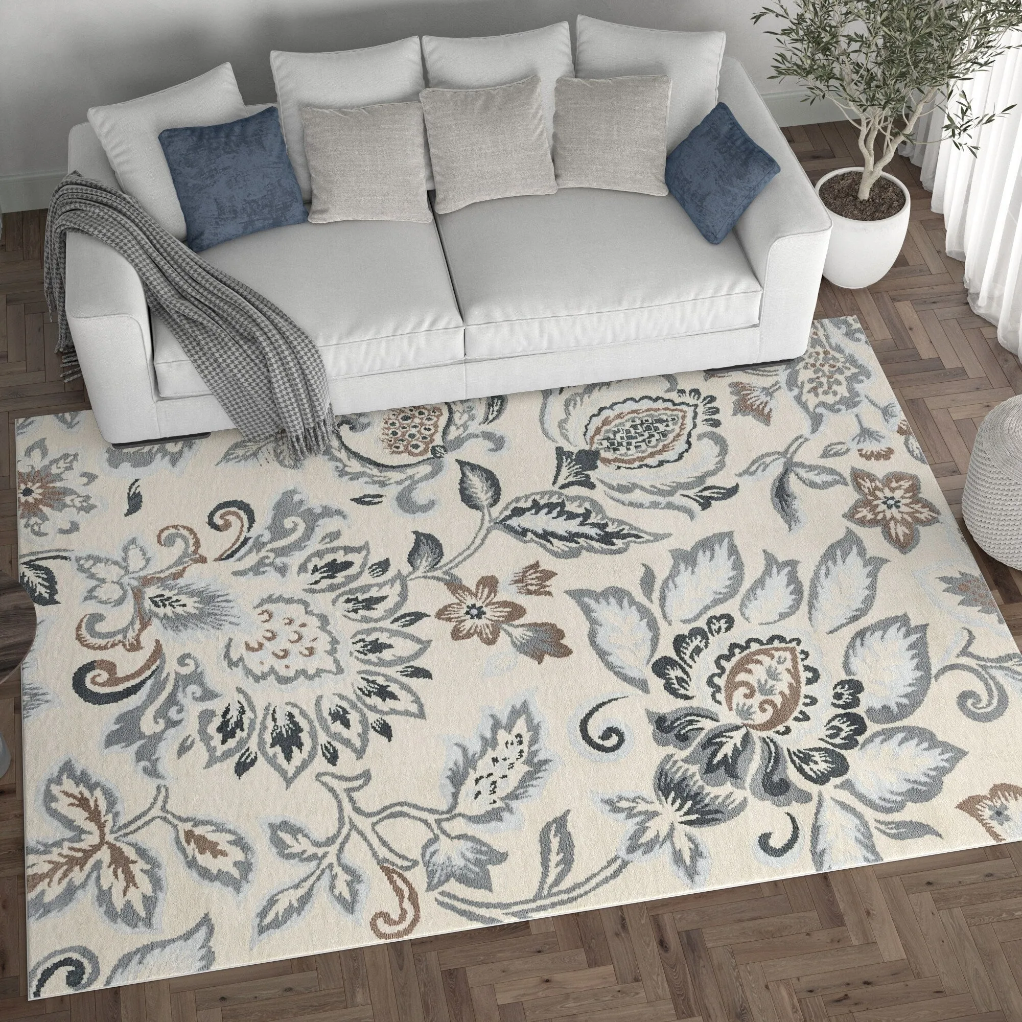 Carrington Farmhouse Floral & Botanical Indoor Area Rug