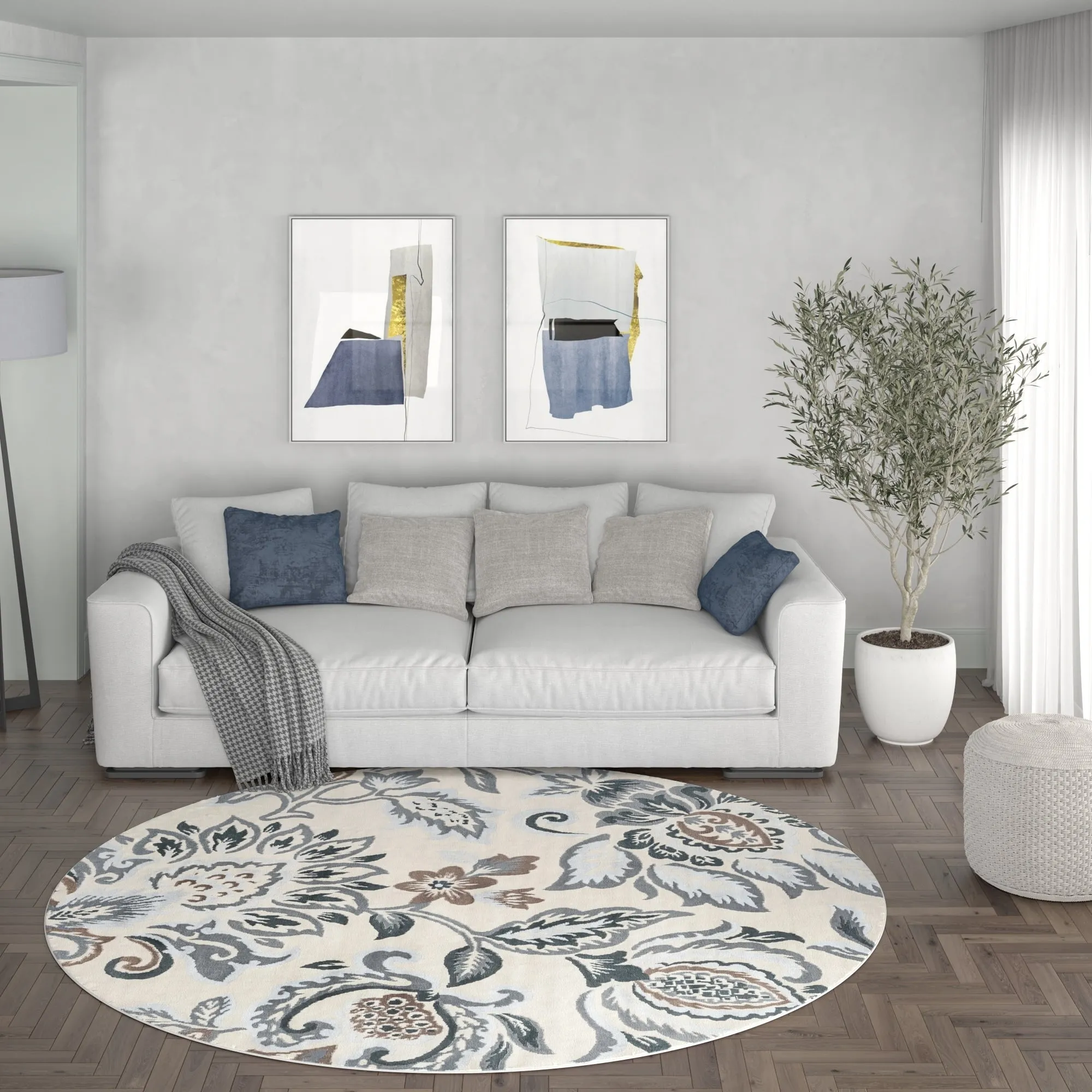 Carrington Farmhouse Floral & Botanical Indoor Area Rug