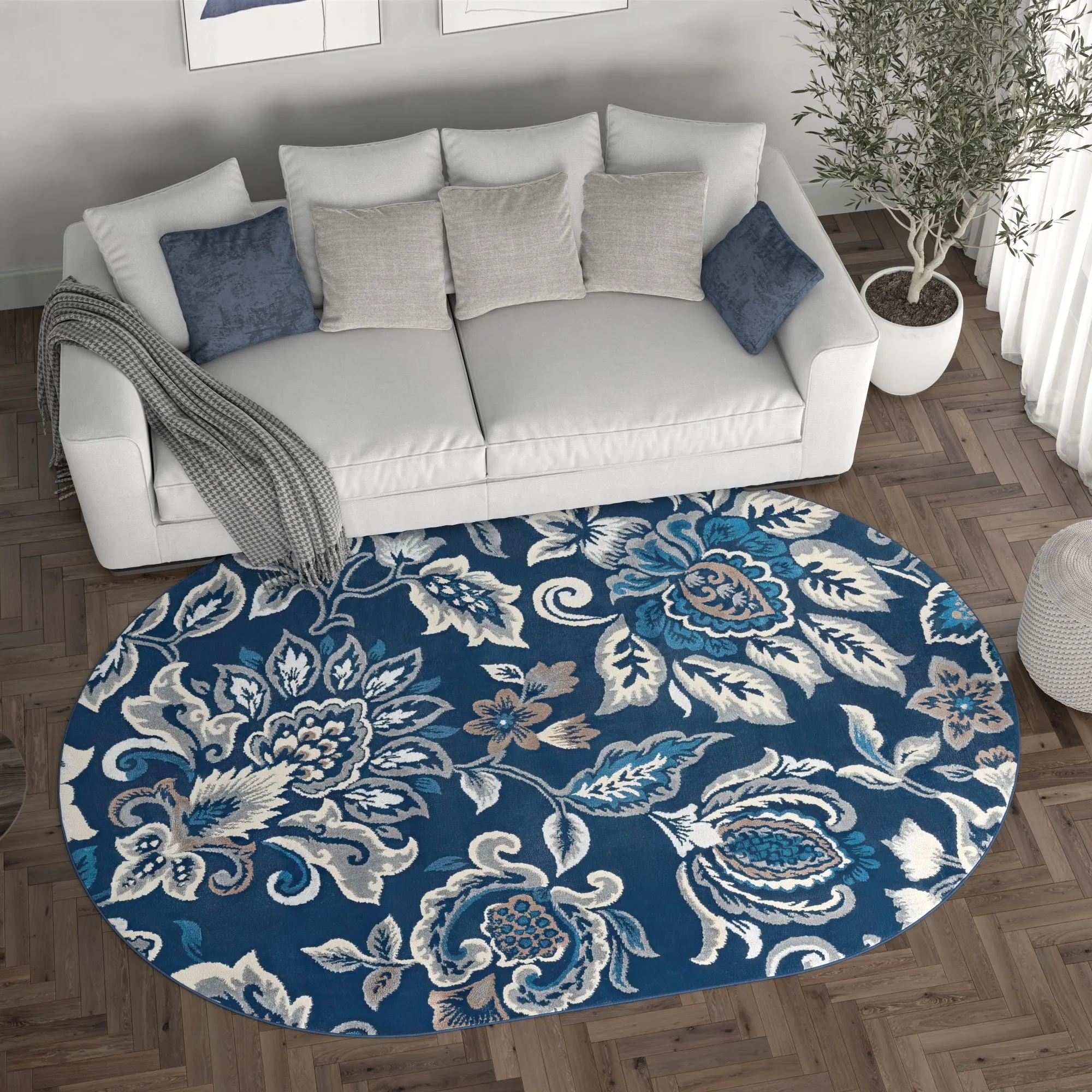 Carrington Farmhouse Floral & Botanical Indoor Area Rug