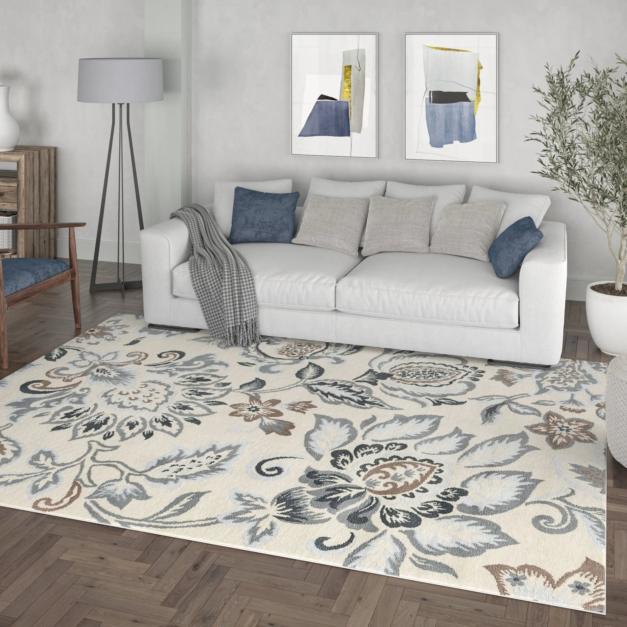 Carrington Farmhouse Floral & Botanical Indoor Area Rug