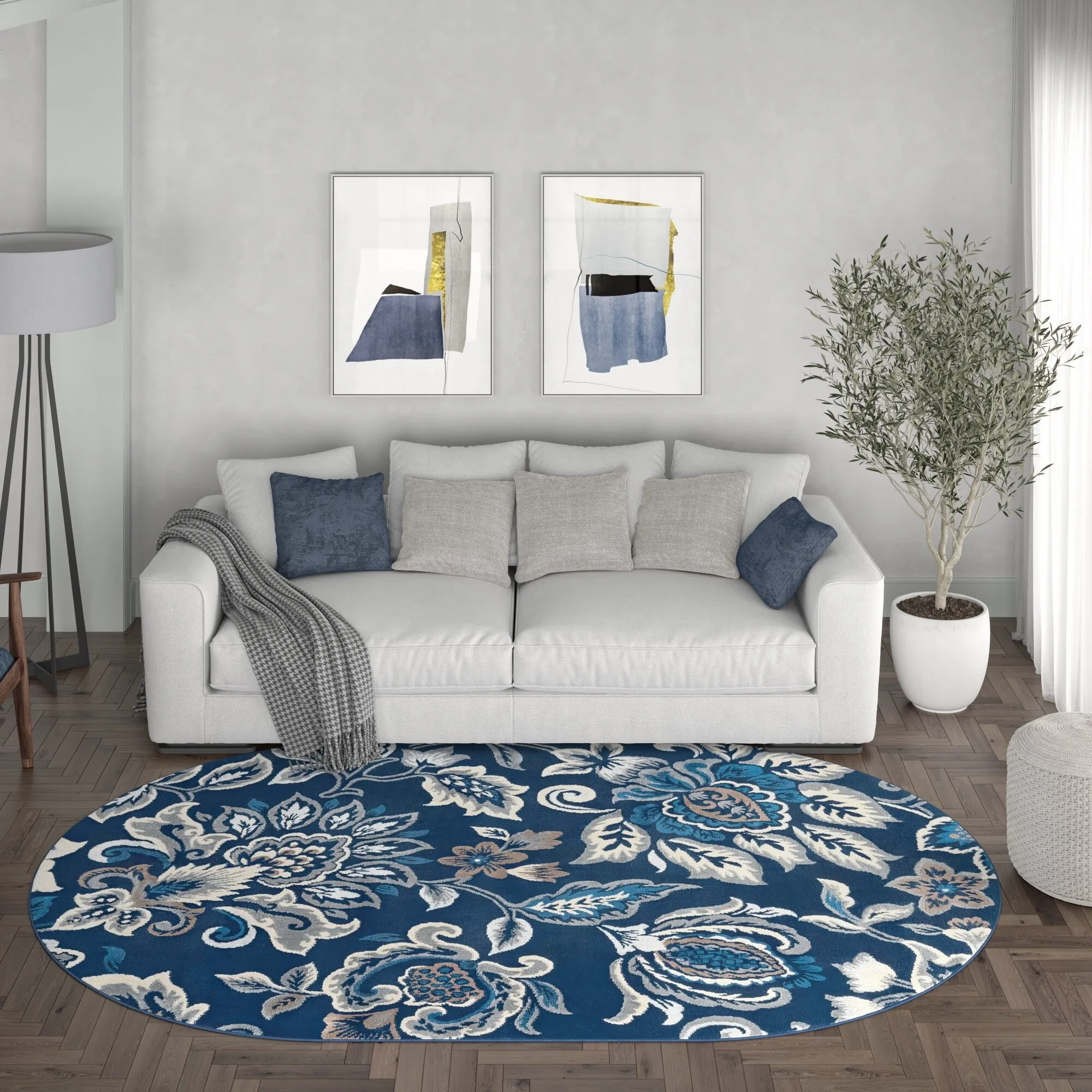 Carrington Farmhouse Floral & Botanical Indoor Area Rug