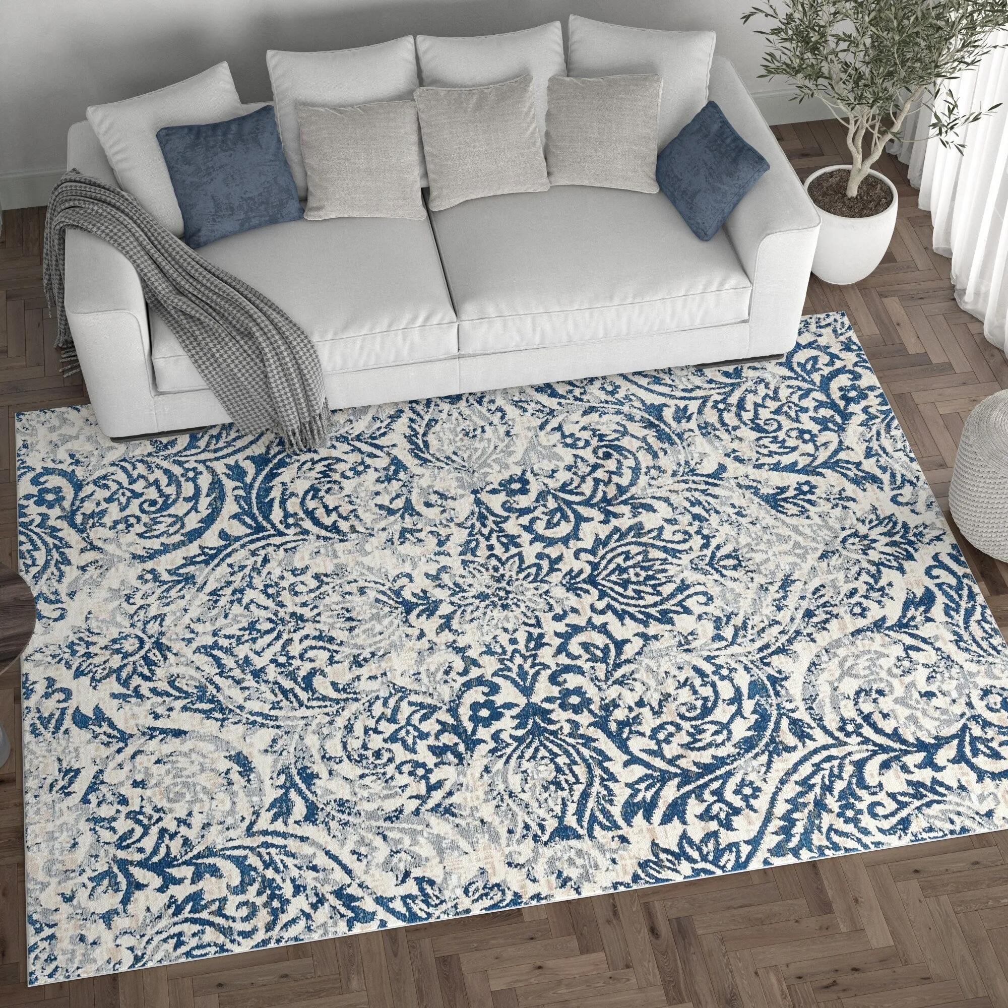 Carrington Farmhouse Floral & Botanical Indoor Area Rug